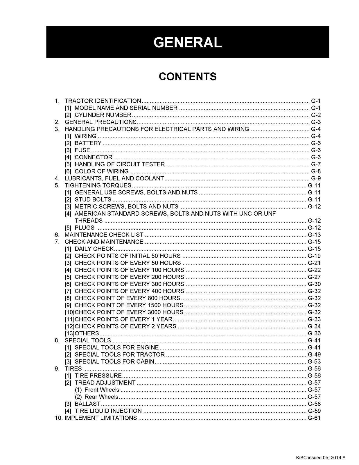 KUBOTA B2650 B3350 HSDC TRACTOR WORKSHOP MANUAL WIRE BOUND, COVERS, XL FOLDOUTS