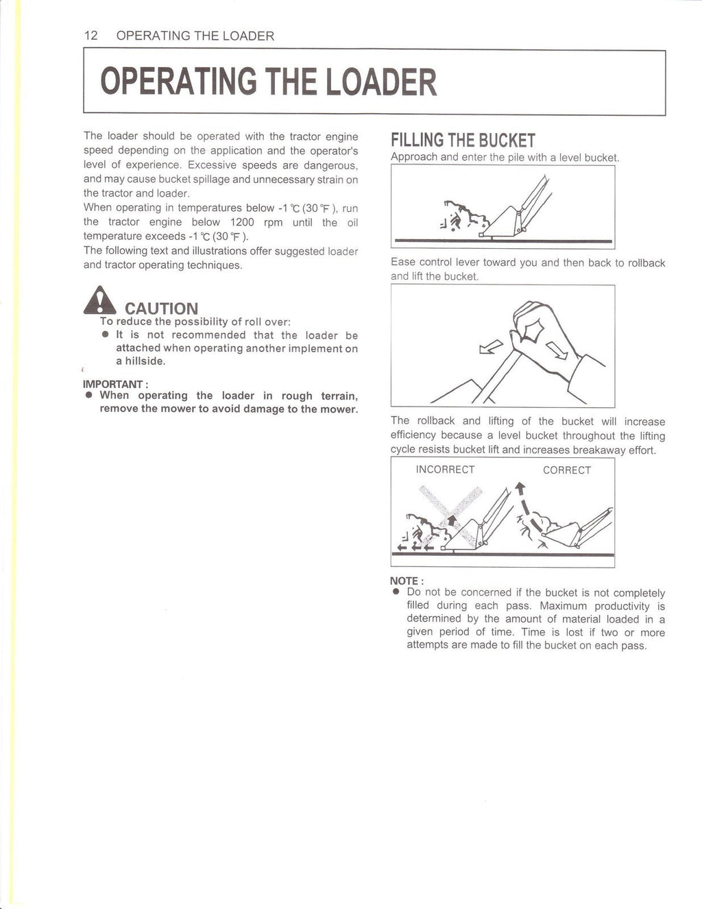 KUBTOA LA513 LA723 LA863 FRONT LOADER OPERATORS MANUAL, WIRE BOUND, TOUGH COVERS