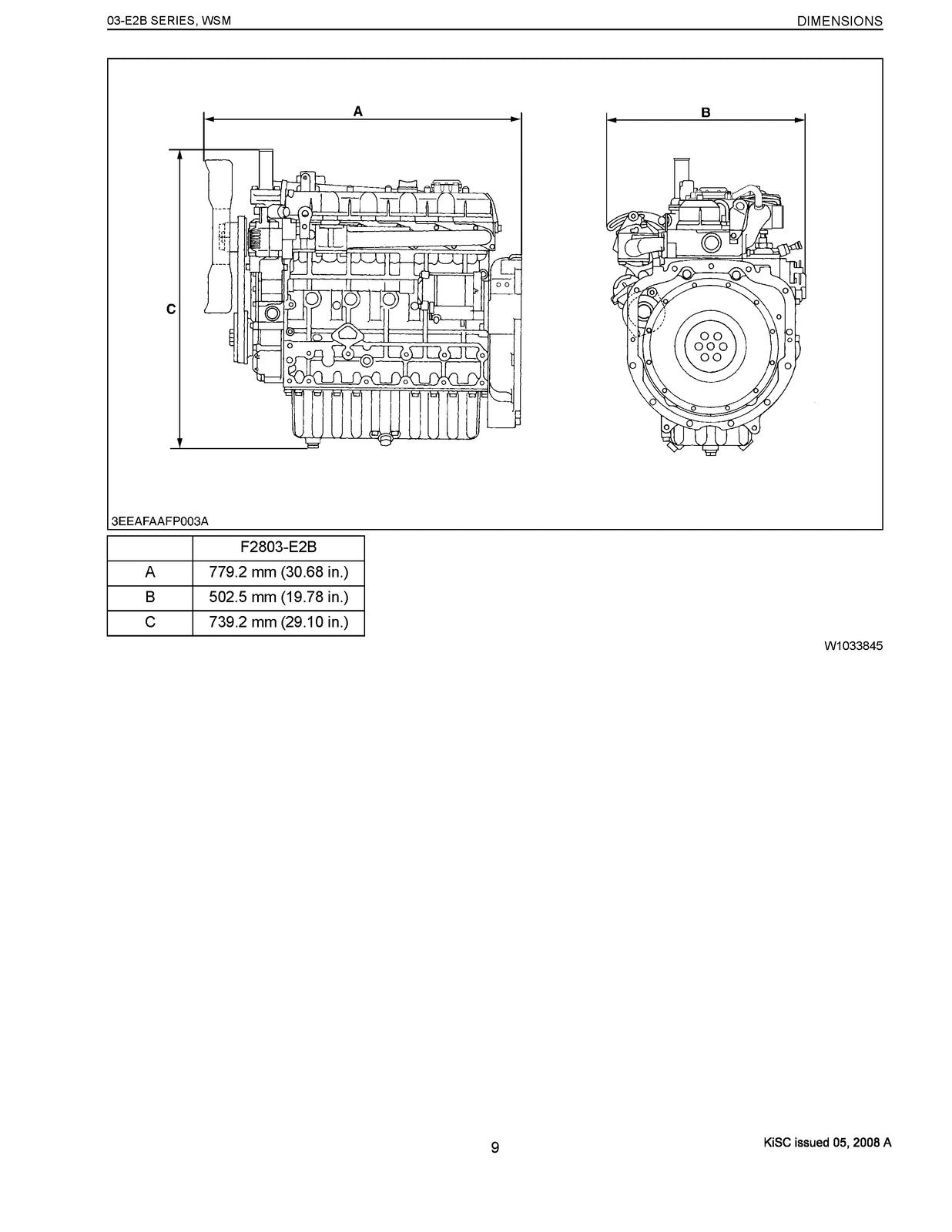 KUBOTA 03-E2B Series Workshop Manual - WIRE BOUND - TOUGH COVERS
