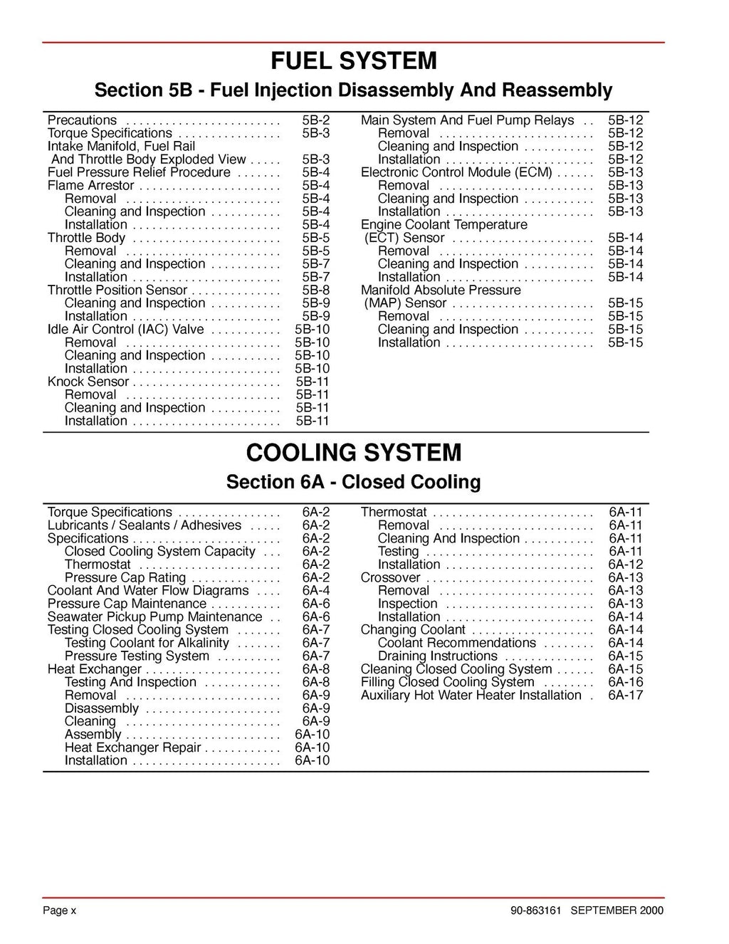 MERCURY Mercruiser No. 30 8.1L Gasoline Engine Service Manual WIRE BOUND, COVERS