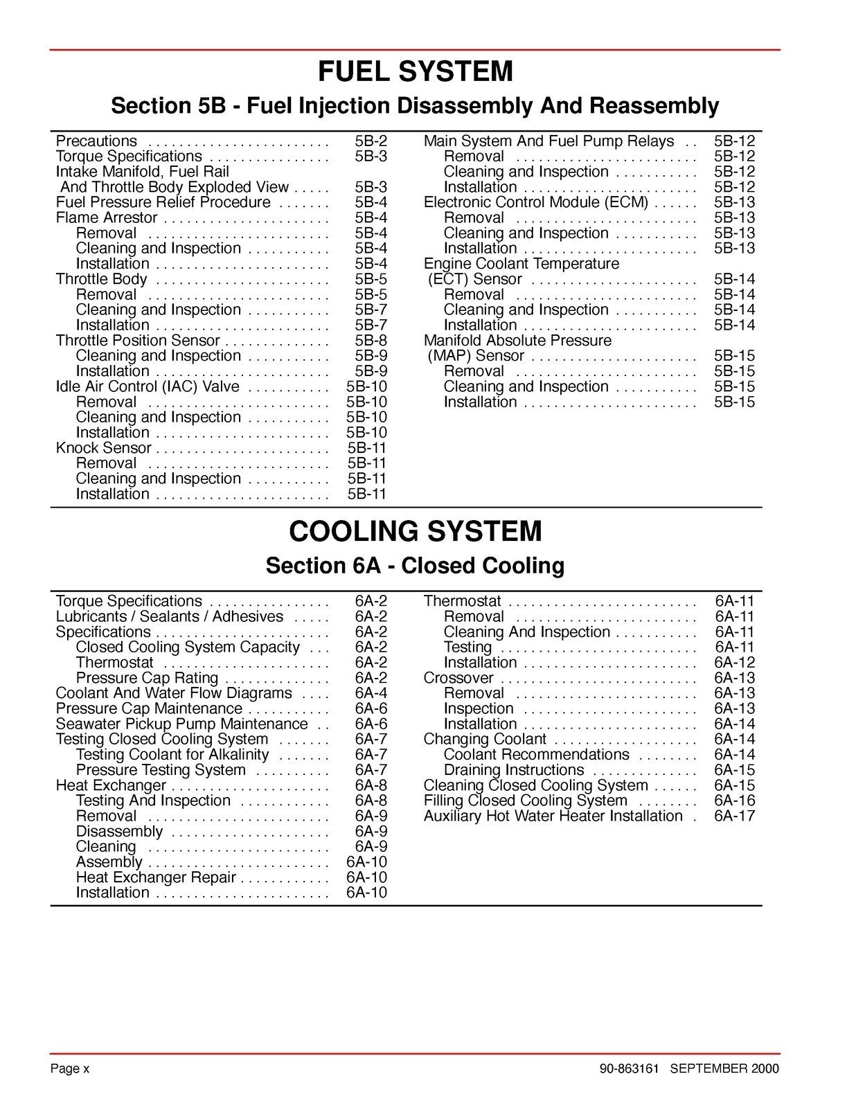 MERCURY Mercruiser No. 30 8.1L Gasoline Engine Service Manual WIRE BOUND, COVERS