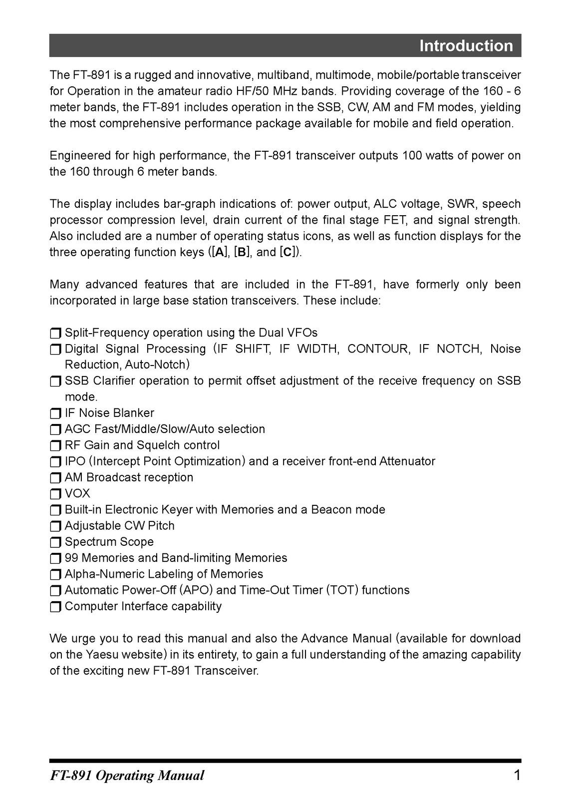 YAESU FT 891 OPERATING, ADVANCED, TECHNICAL SERVICE MANUAL BUNDLE, BOUND, COVERS