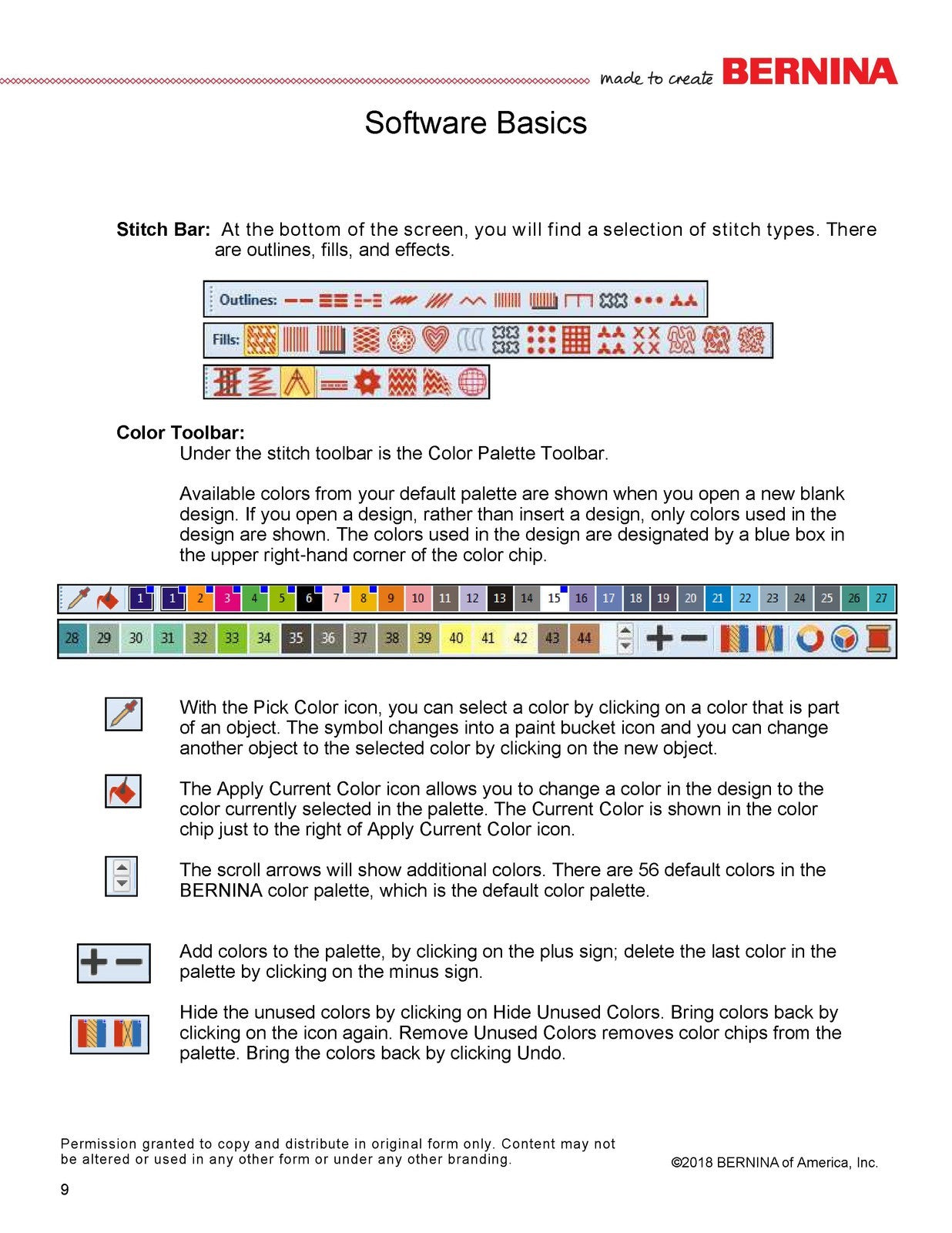 BERNINA Embroidery Software 8.2 WORKBOOK 1 BASIC FEATURES - WIRE BOUND