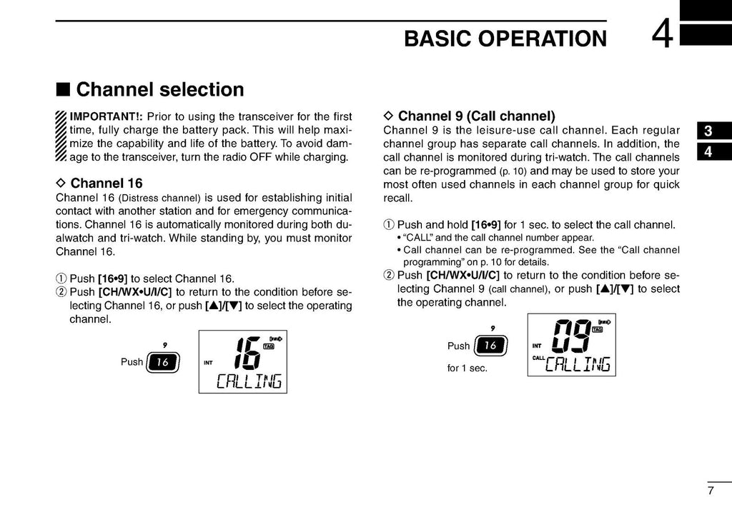 ICOM IC-M72 MARINE TRANSCEIVER INSTRUCTION MANUAL - WIRE BOUND - TOUGH COVERS