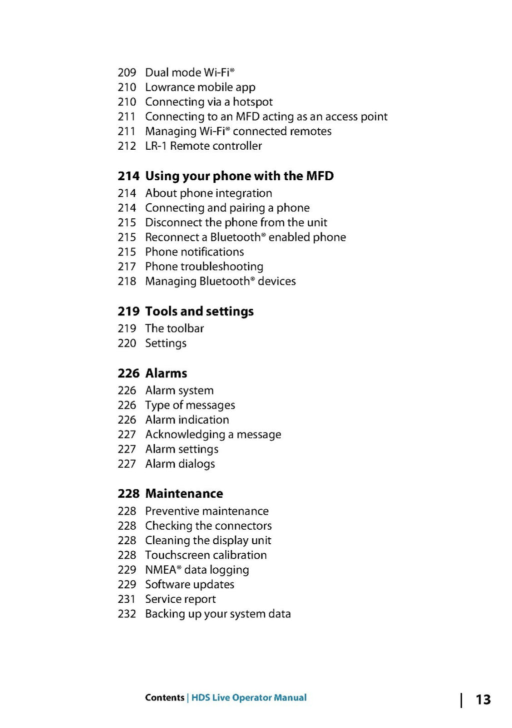 LOWRANCE HDS LIVE Fish Finder User Manual Operation Guide WIRE BOUND, FULL COLOR