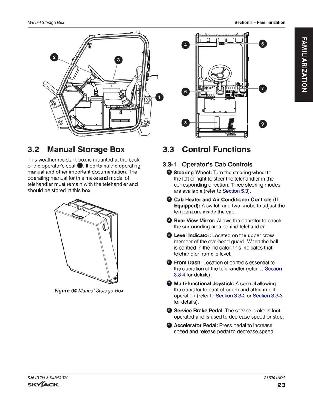 SKYJACK SJ643 TH SJ843 TH OPERATING MANUAL - STEEL WIRE BOUND - TOUGH COVERS