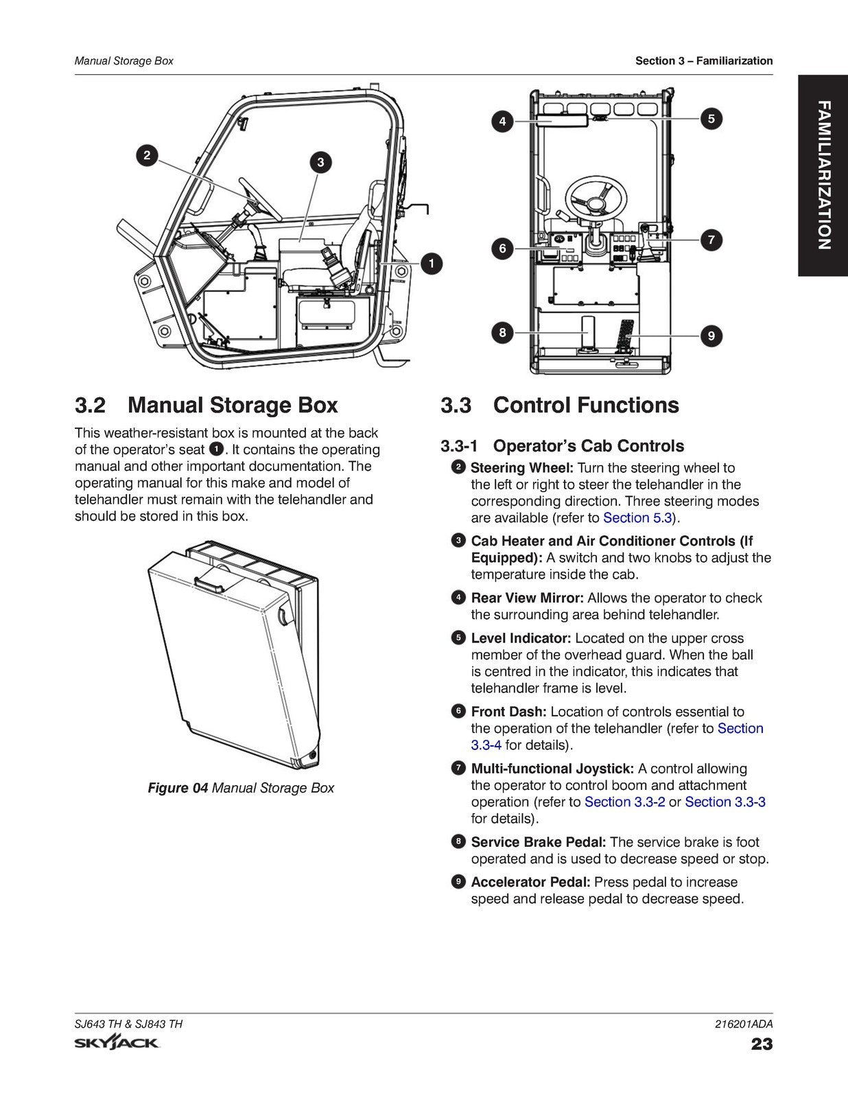 SKYJACK SJ643 TH SJ843 TH OPERATING MANUAL - STEEL WIRE BOUND - TOUGH COVERS