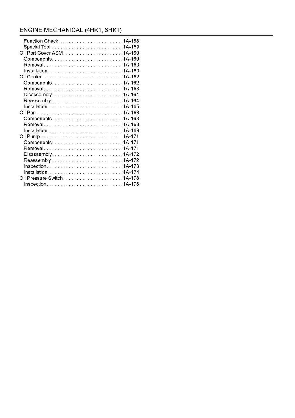 HITACHI 4HK1 6HK1 Fuel Injection System Service Manual - WIRE BOUND - COVERS