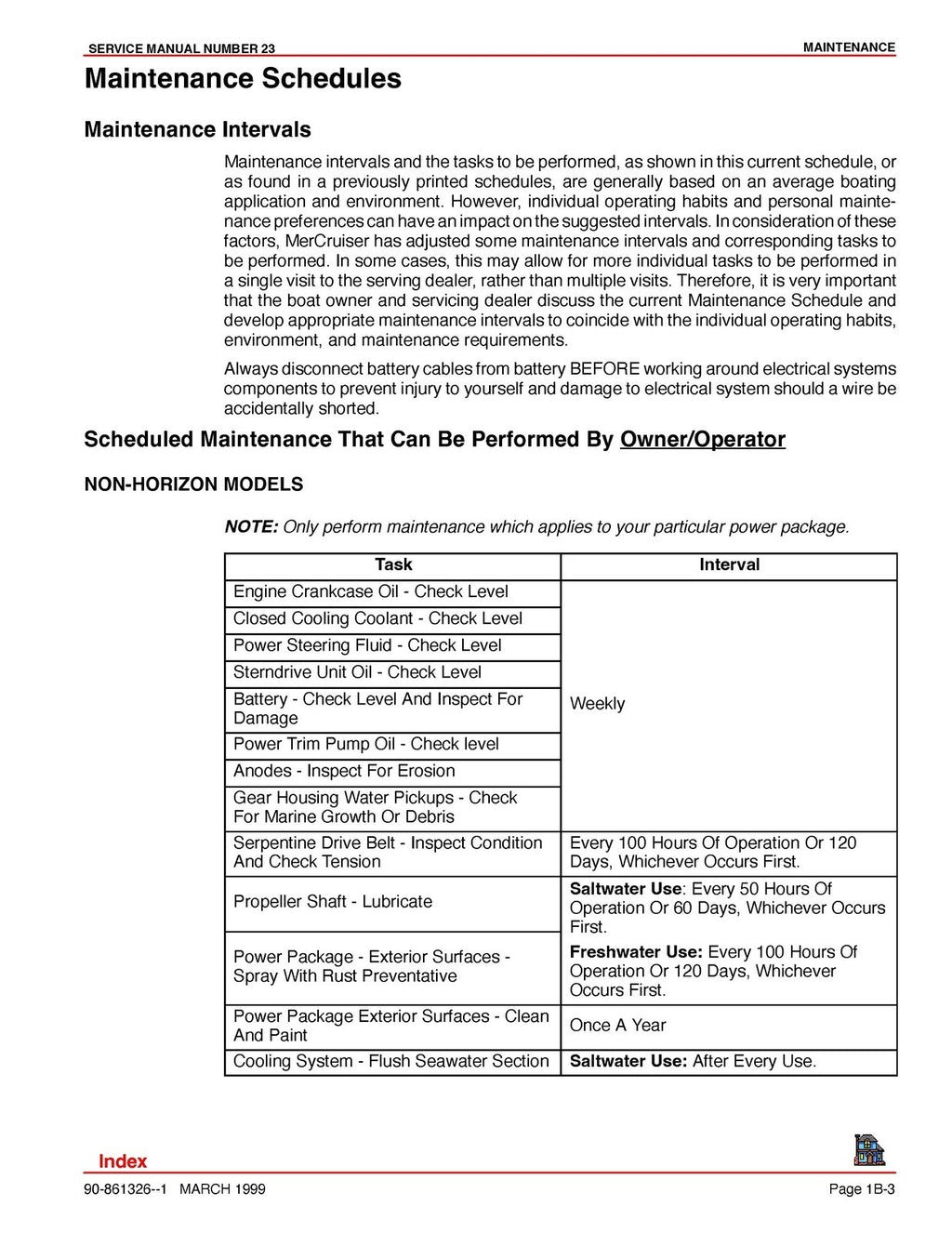 MERCURY MerCruiser Service Manual No. 23 Marine Engines - WIRE BOUND - COVERS
