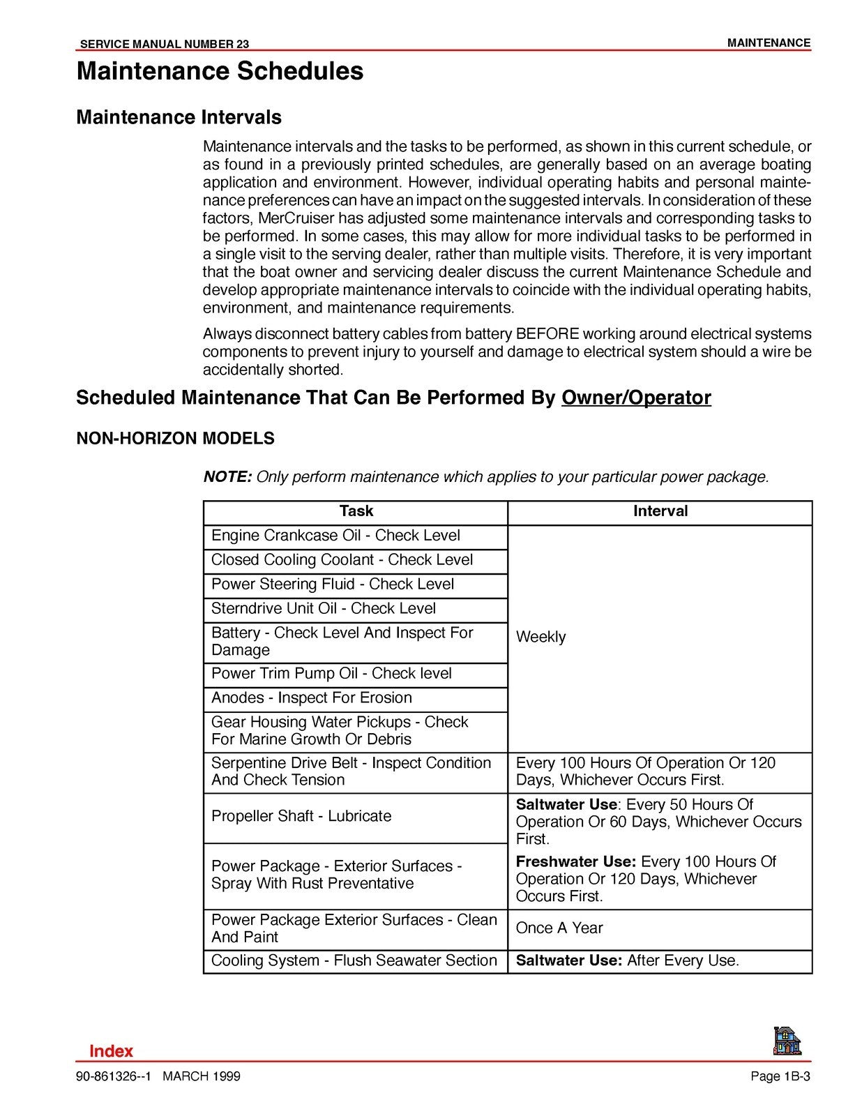MERCURY MerCruiser Service Manual No. 23 Marine Engines - WIRE BOUND - COVERS