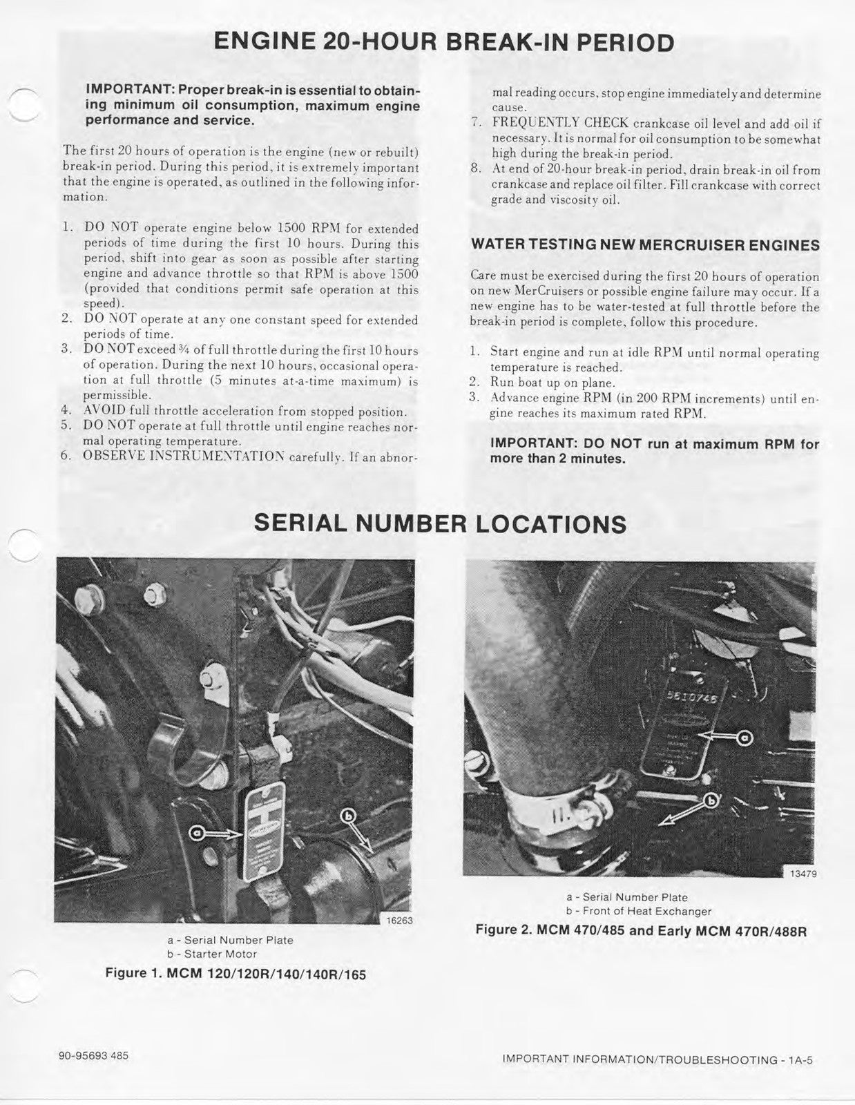 MERCURY MERCRUISER NO. 3 - 2 VOLUMES - GM 4 6 8 CYL SERVICE MANUAL, BOUND COVERS