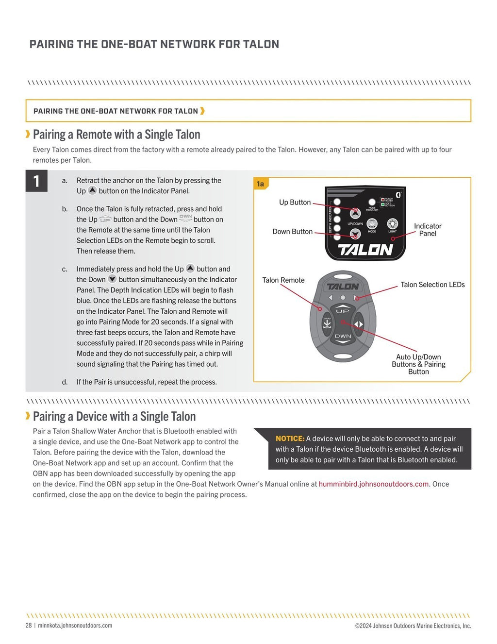 MINN KOTA Talon BT Shallow Water Anchor Manual - WIRE BOUND - TOUGH COVERS