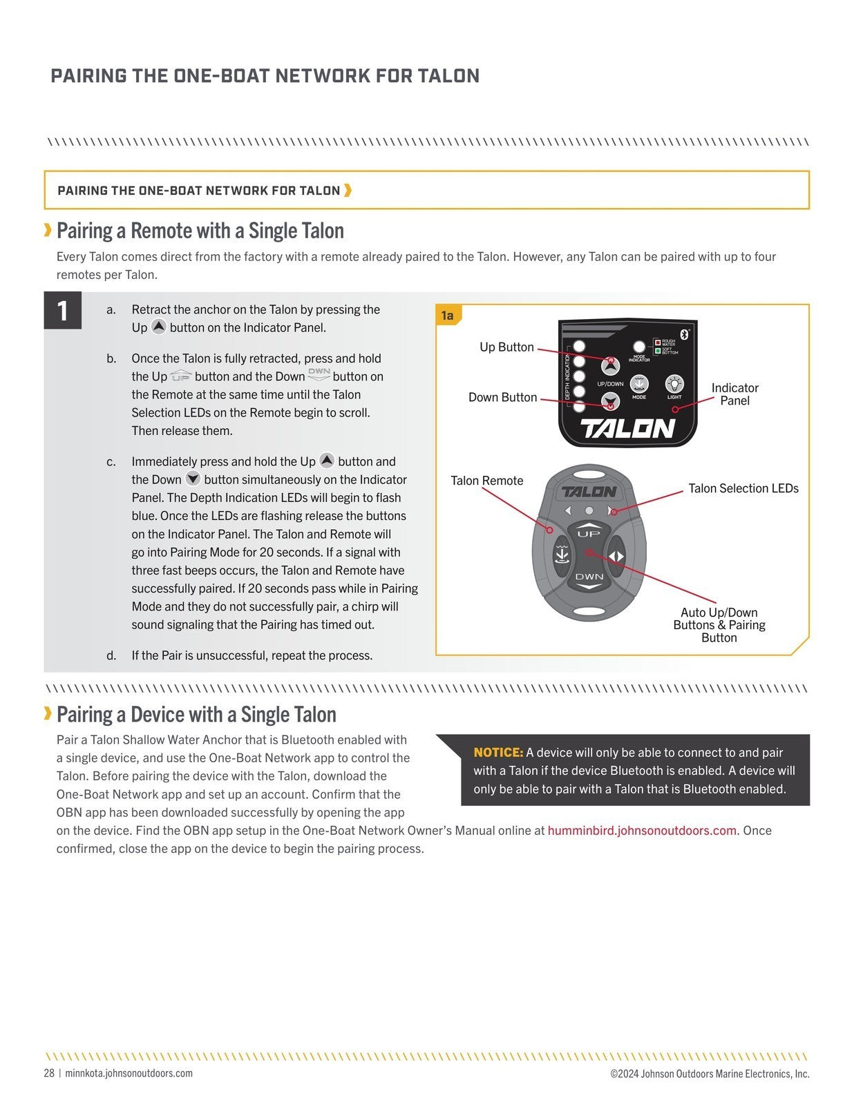 MINN KOTA Talon BT Shallow Water Anchor Manual - WIRE BOUND - TOUGH COVERS