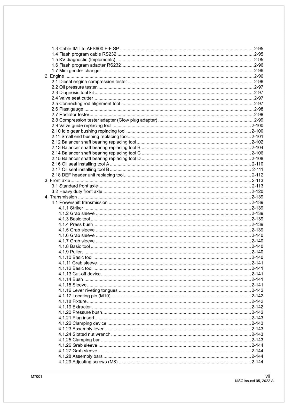 KUBOTA TRACTOR M7001 WORKSHOP MANUAL WSM - WIRE BOUND - TOUGH COVERS