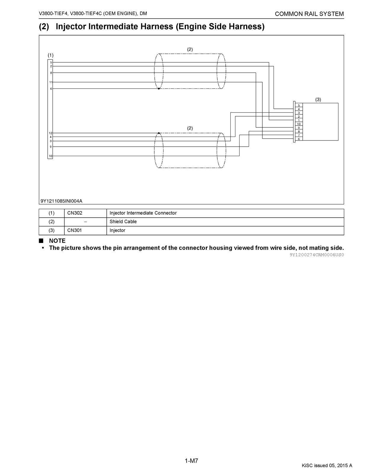 KUBOTA V3800-TIEF4, V3800-TIEF4C DIAGNOSIS MANUAL - WIRE BOUND - TOUGH COVERS