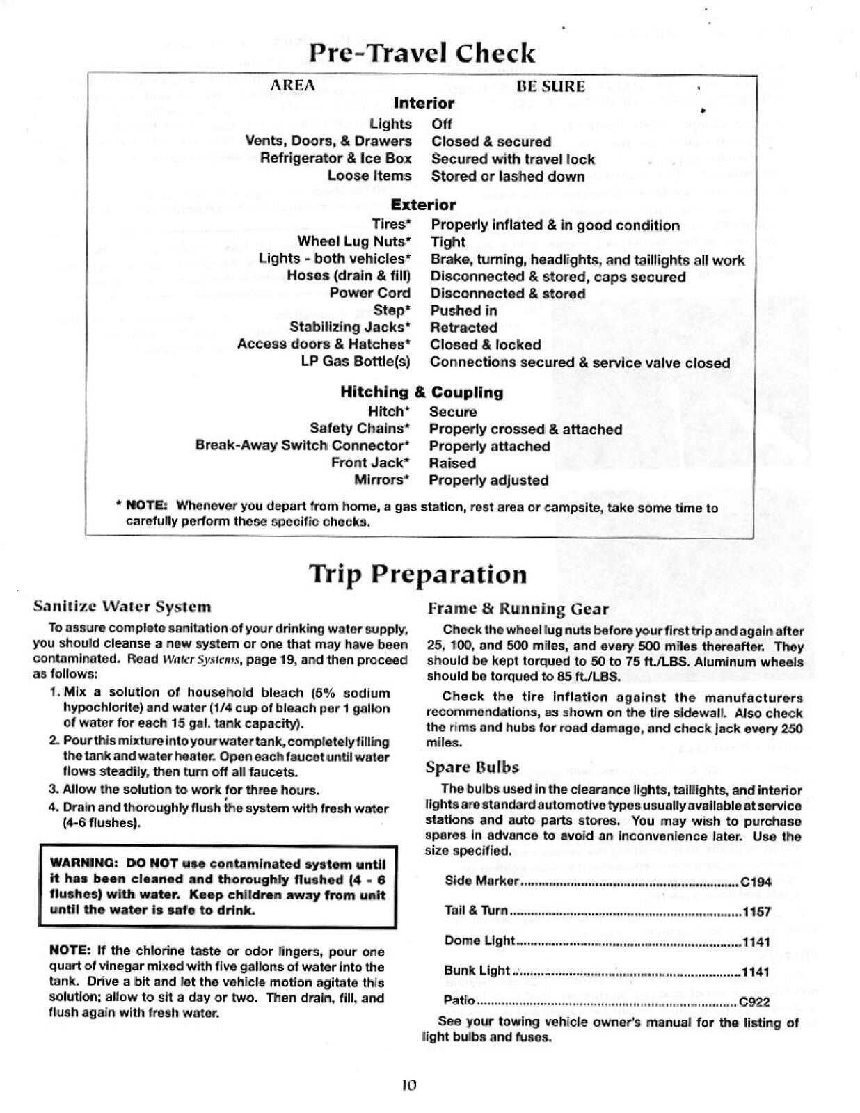 STARCRAFT 2005 Folding Camping Trailer Owners Manual - WIRE BOUND - TOUGH COVERS