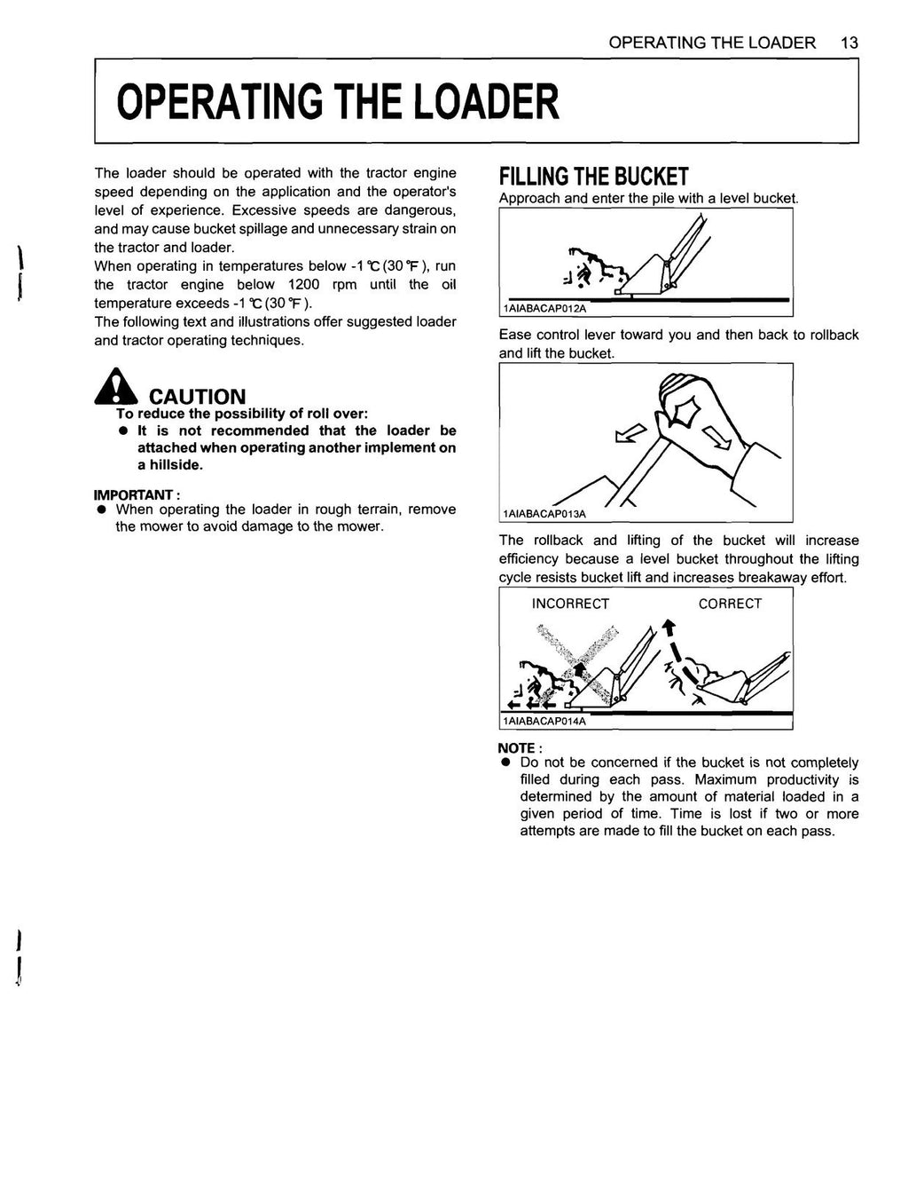 KUBOTA LA514 LA724 LA854 FRONT LOADER OPERATORS MANUAL, WIRE BOUND, TOUGH COVERS