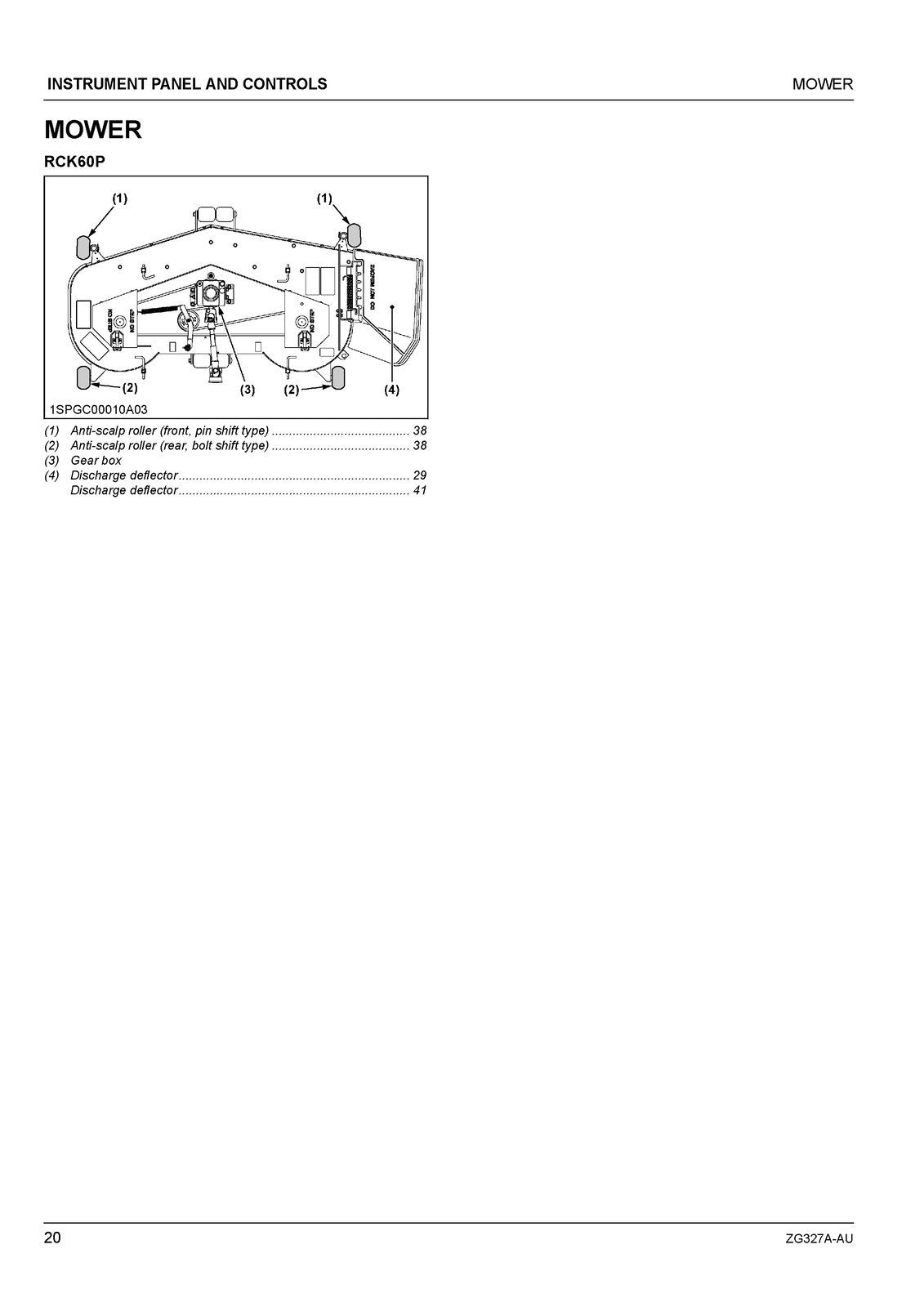 KUBOTA ZG327A-AU ZERO TURN MOWER OPERATORS MANUAL- WIRE BOUND - TOUGH COVERS