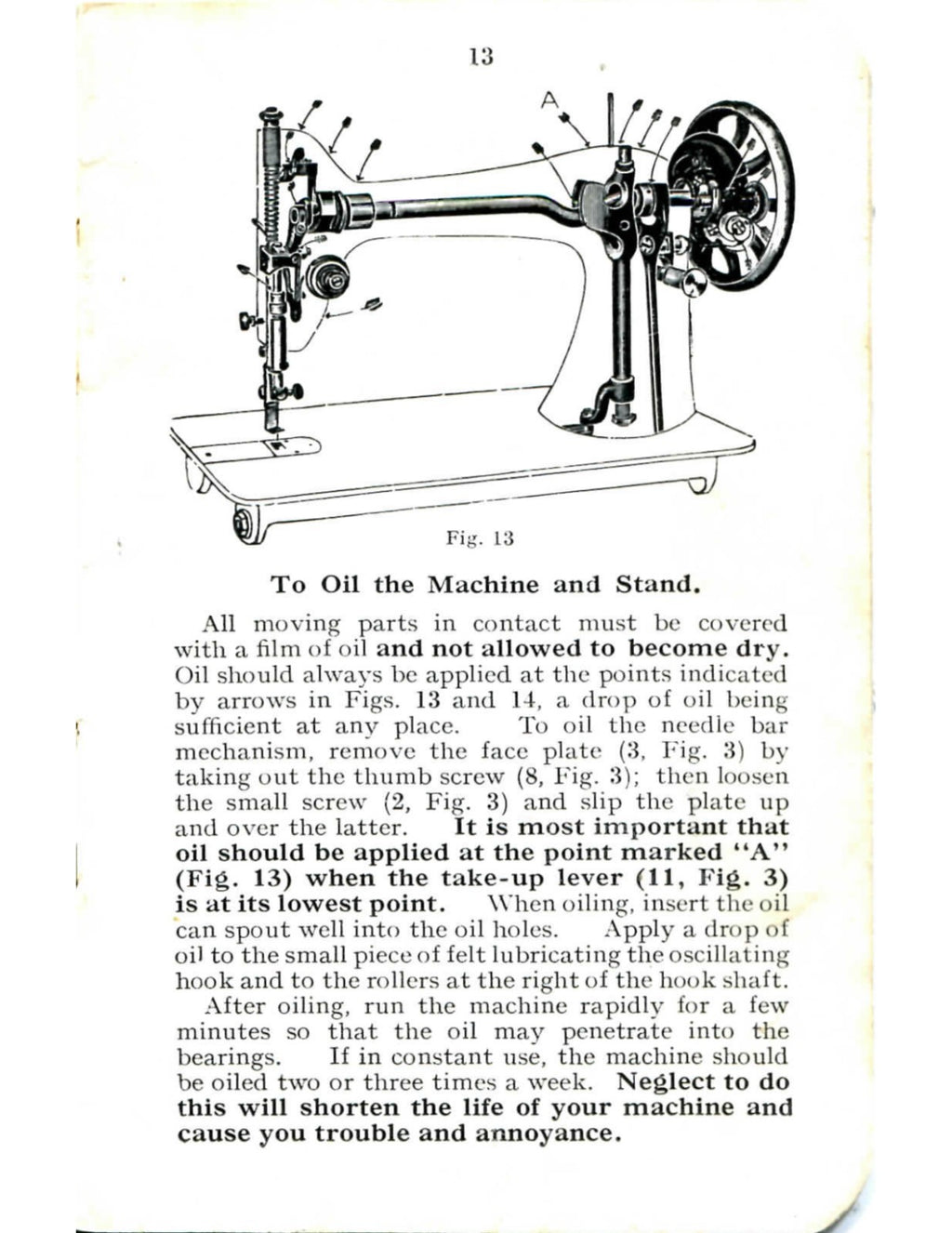 SINGER 66 Sewing Machine User Manual Reprint of Original, Tough WIRE Binding