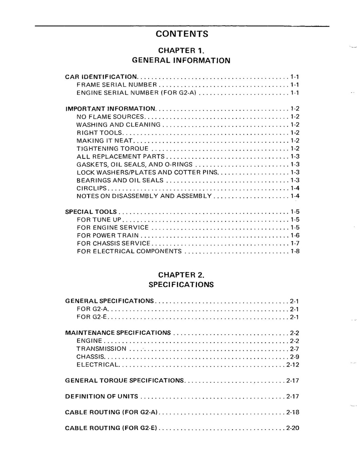 YAMAHA G2 G9 Golf Cart Service Manual - STEEL WIRE BOUND - PROTECTIVE COVERS