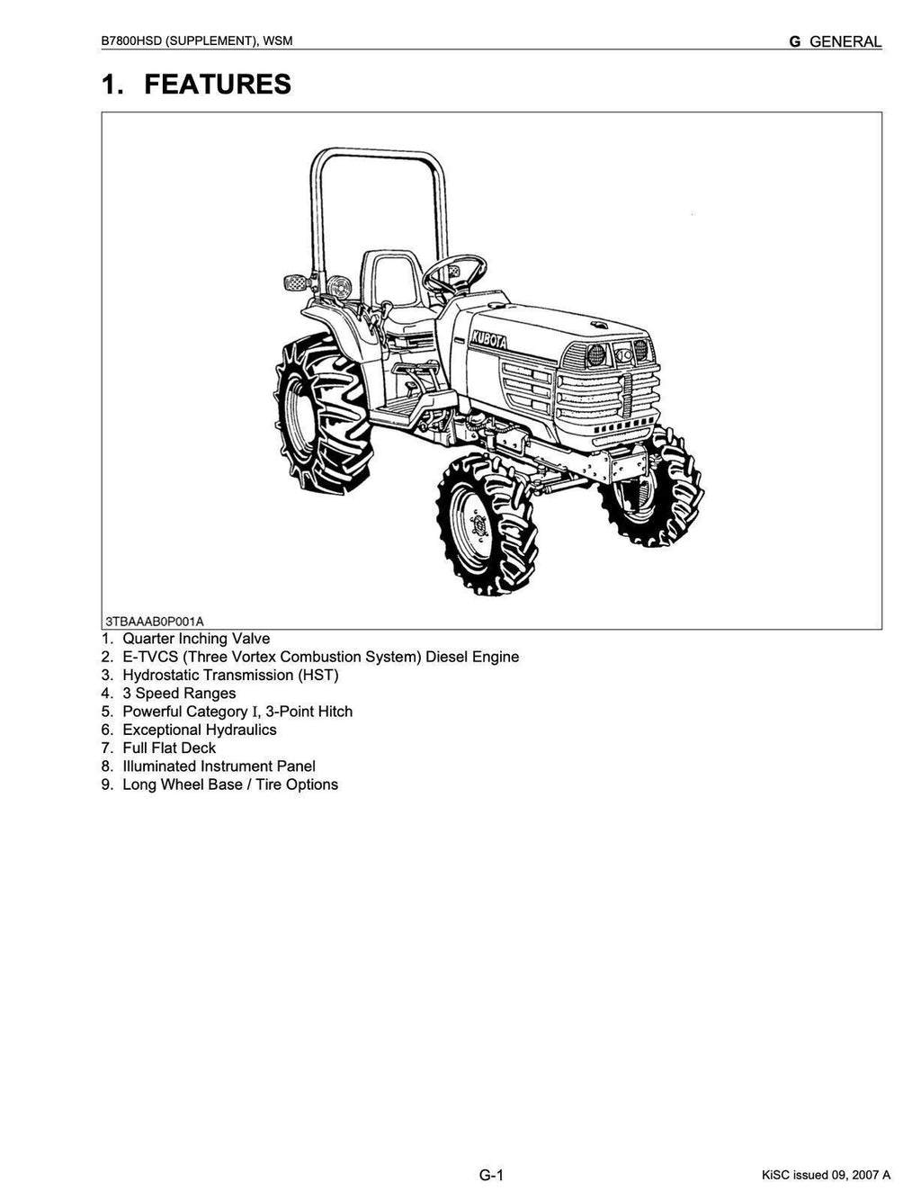 KUBOTA B2410 B2710 B2910 B7800 HSD TRACTOR WORKSHOP MANUAL - STEEL WIRE BOUND