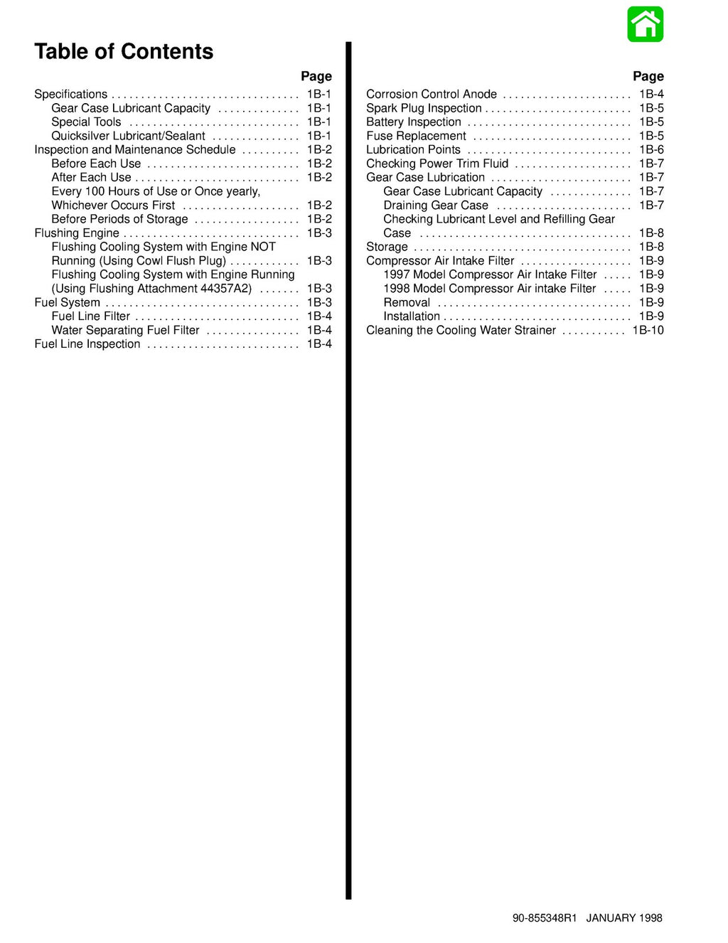 MERCURY MARINER OUTBOARD 200-225-OPTIMAX DFI SERVICE MANUAL 1998-1988 - BOUND