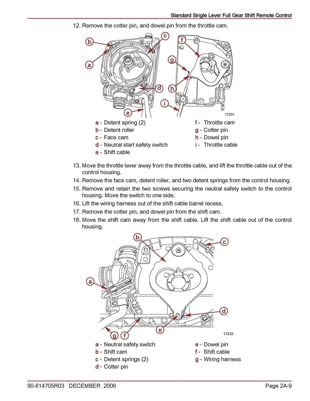 MERCURY REMOTE CONTROLS SERVICE MANUAL - STEEL WIRE BOUND - PROTECTIVE COVERS