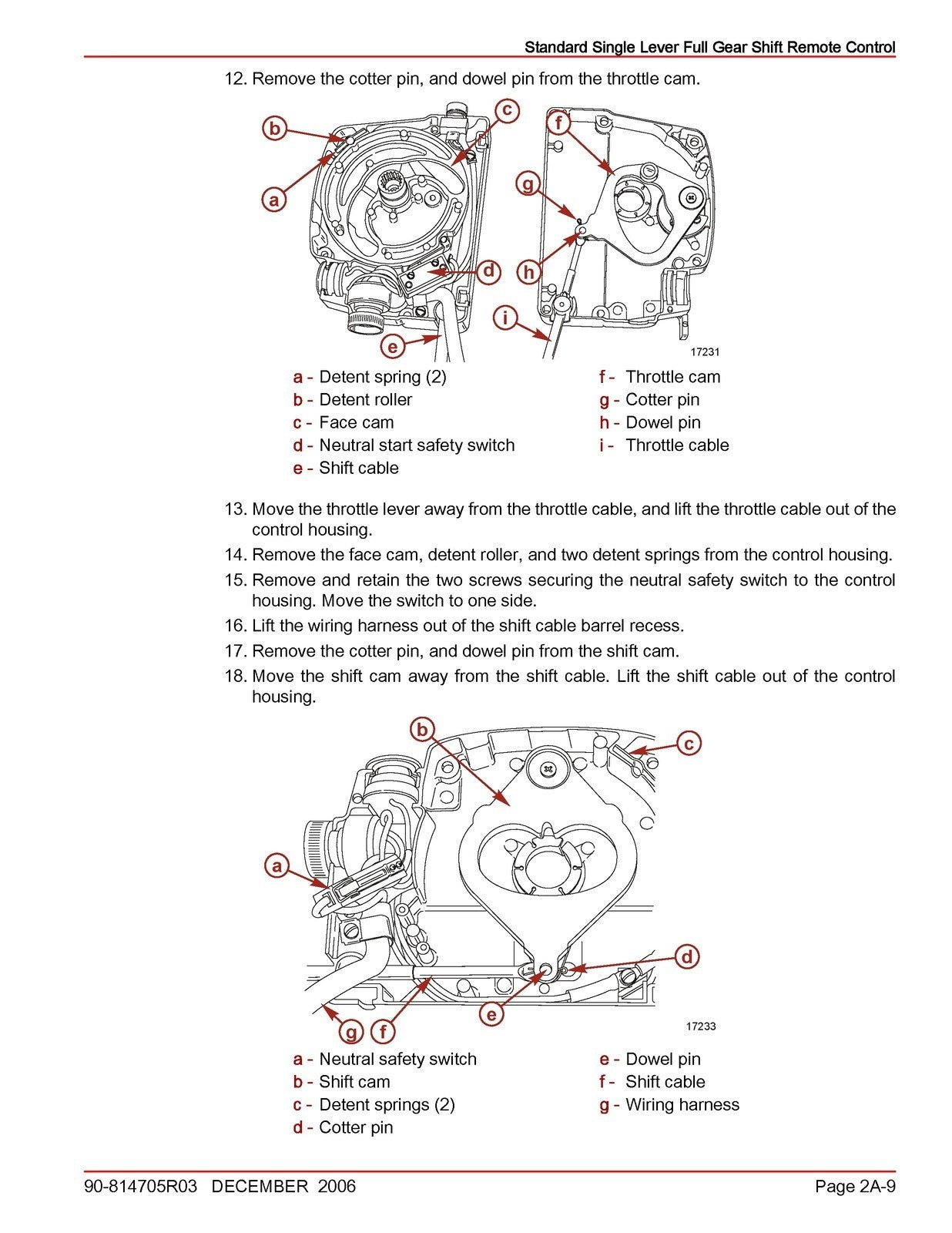MERCURY REMOTE CONTROLS SERVICE MANUAL - STEEL WIRE BOUND - PROTECTIVE COVERS