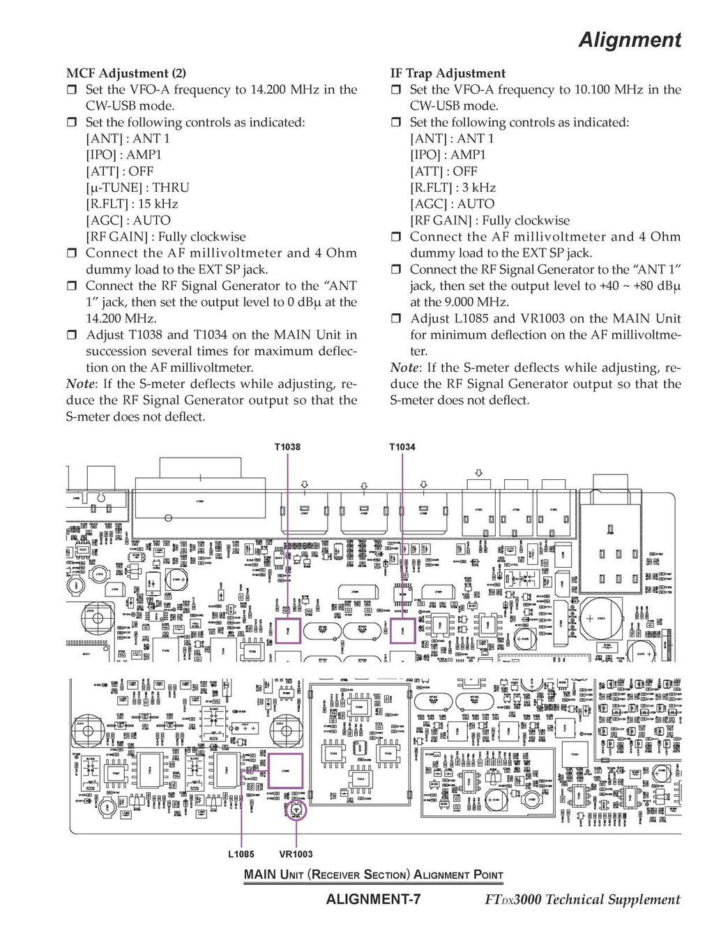 YAESU FT DX 3000 Transceiver Technical Supplement Manual BOUND, COVERS, FOLDOUTS