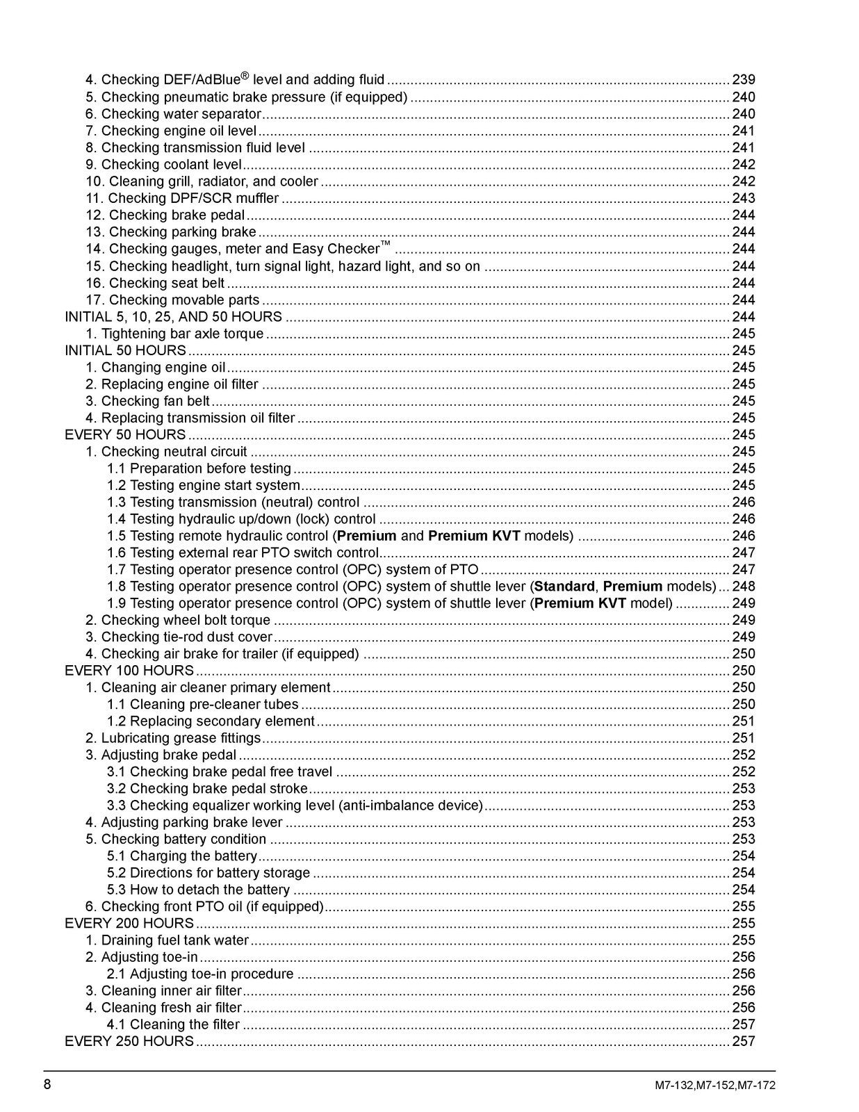 KUBOTA M7-132 M7-152 M7-172 OPERATORS MANUAL - STEEL WIRE BOUND - TOUGH COVERS