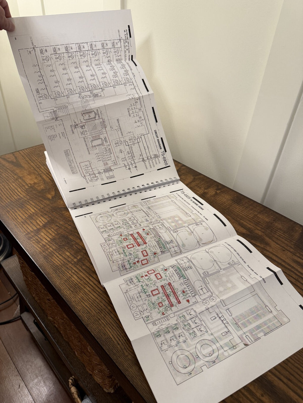 KENWOOD TS-450S TS-690S SERVICE  MANUAL - HUGE FOLD-OUT PAGES - WIRE BOUND