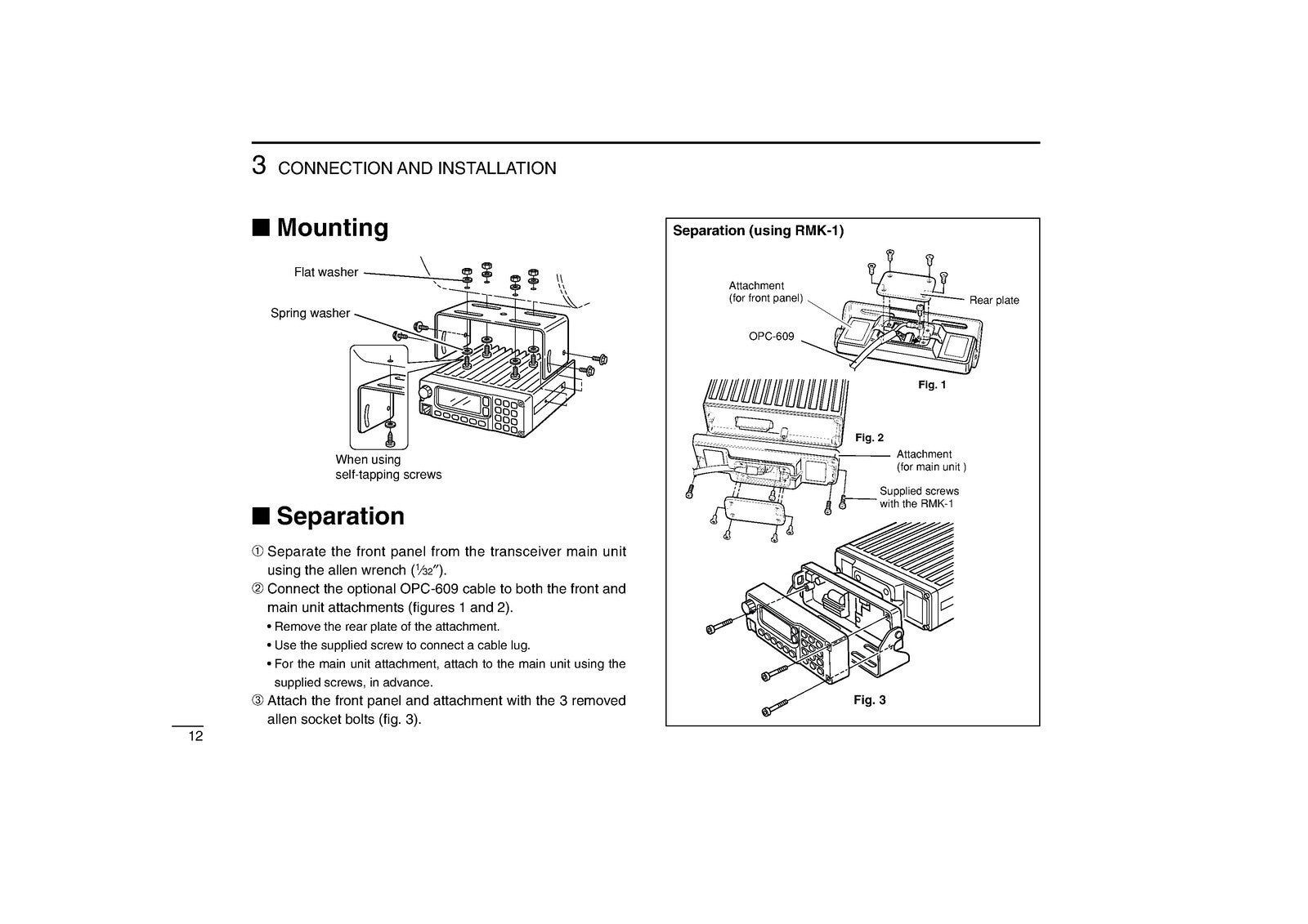 ICOM IC-F1610 IC-F2610 INSTRUCTION MANUAL - STEEL WIRE BOUND - PROTECTIVE COVERS
