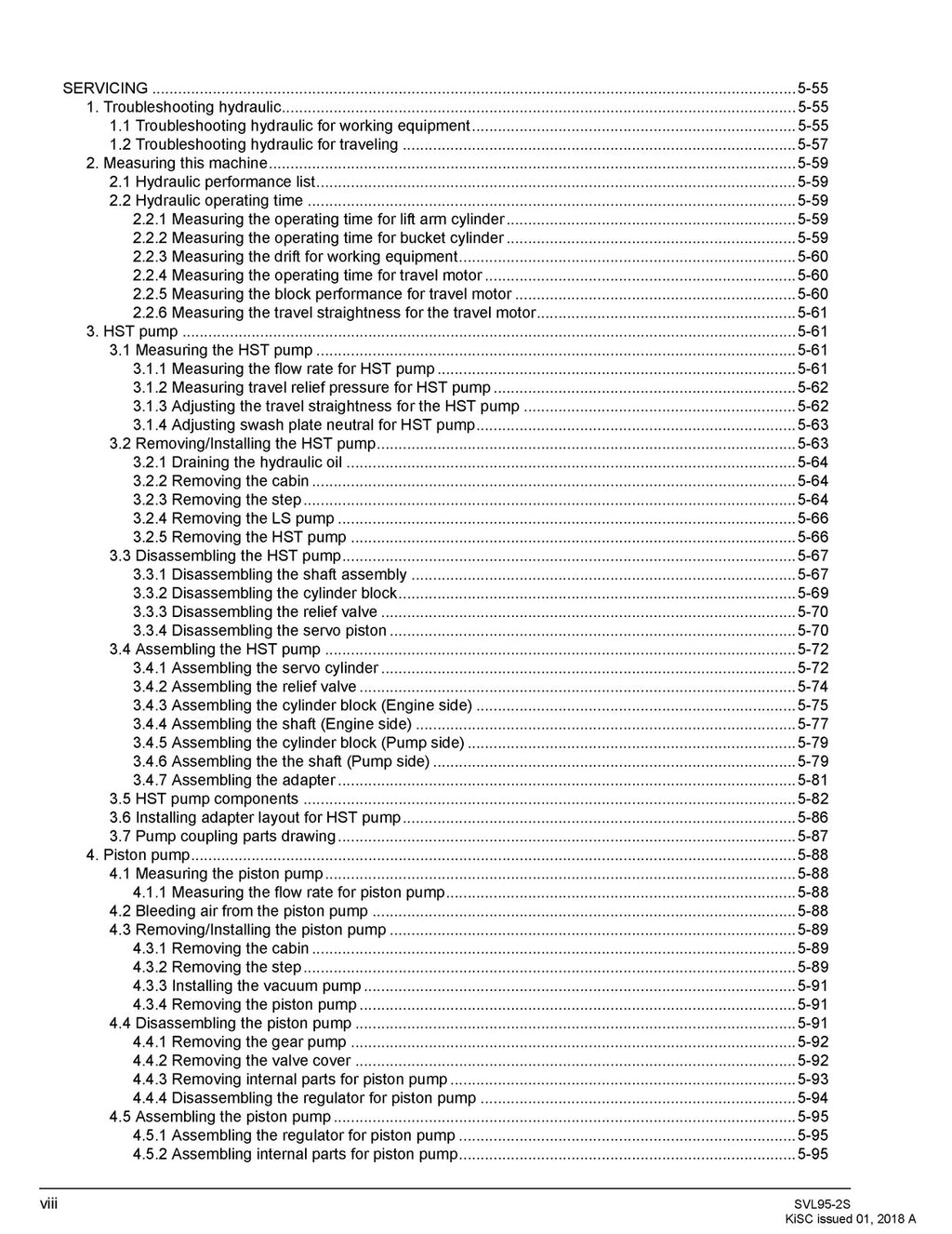 KUBOTA SVL95-2s COMPACT TRACK LDR WORSHOP MANUAL - BOUND - COVERS - XL FOLDOUTS
