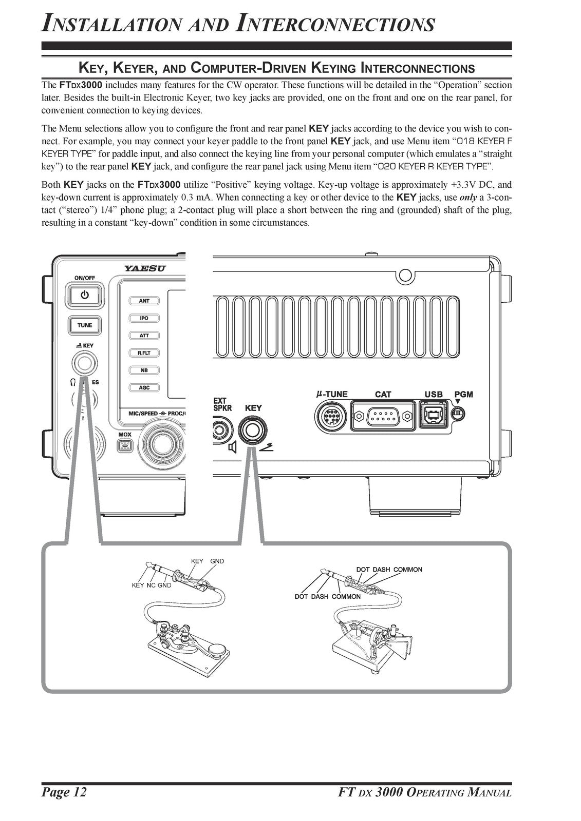 YAESU FT DX 3000 BUNDLE: OPERATING & TECHNICAL MANUAL - BOUND, COVERS, FOLDOUTS