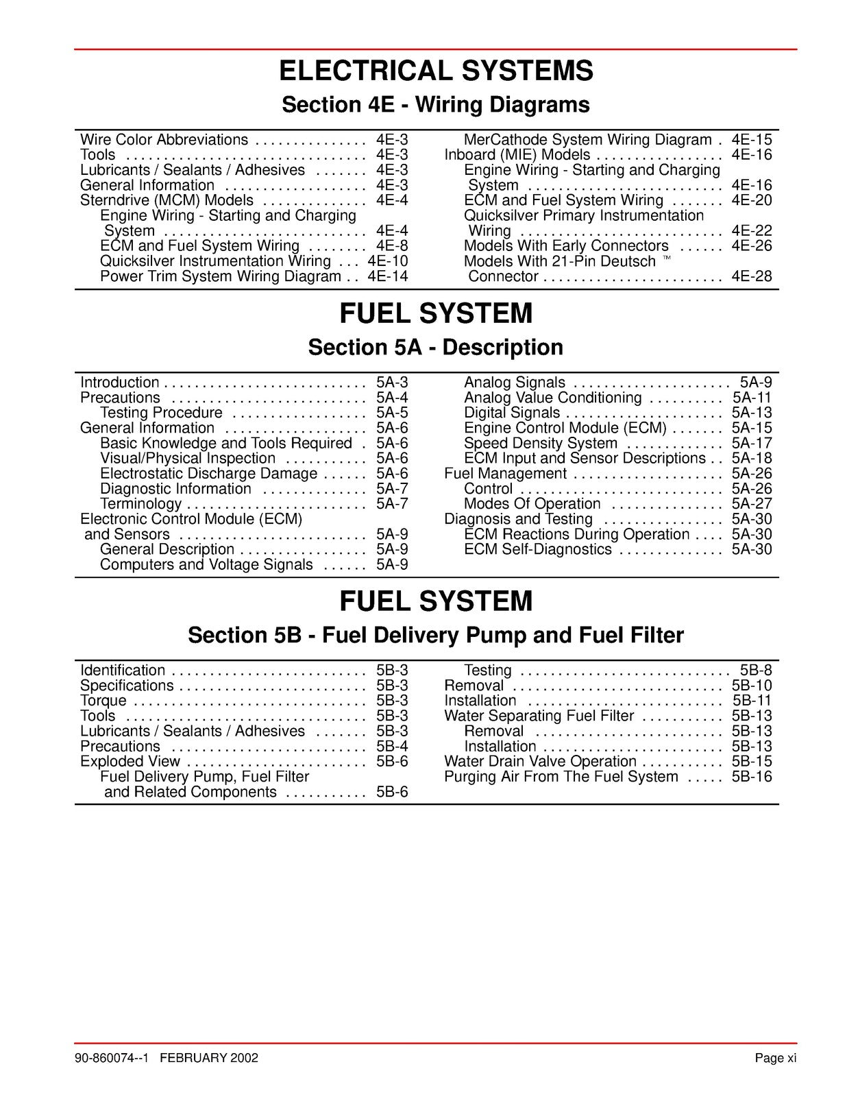 Mercury Mercruiser #22 Service Manual In-Line Diesel D2.8L D4.2L D-Tronic COVERS