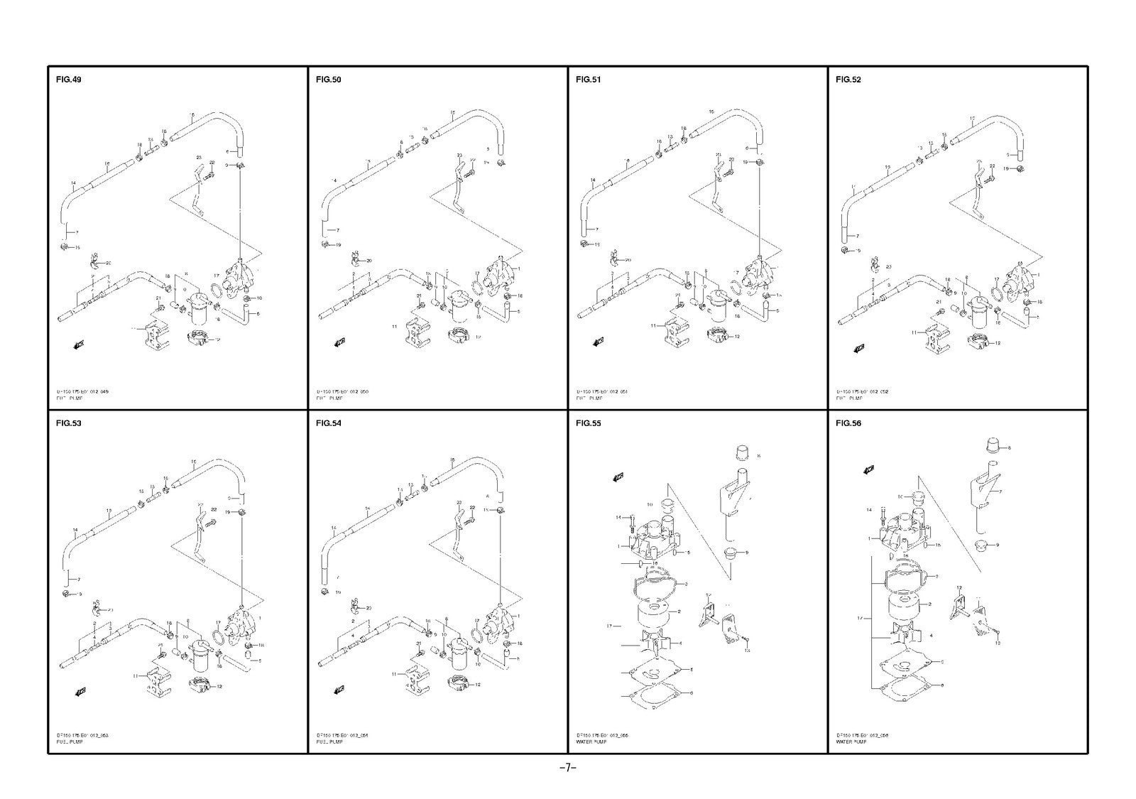 SUZUKI DF150 175T PARTS MANUAL CATALOGUE - STEEL WIRE BOUND - PROTECTIVE COVERS