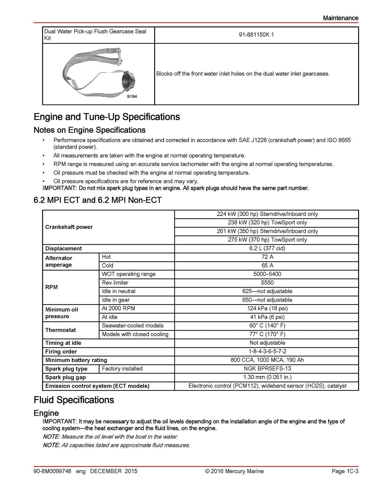 MERCURY 6.2L MERCRUISER SERVICE MANUAL - STEEL WIRE BOUND - PROTECTIVE COVERS