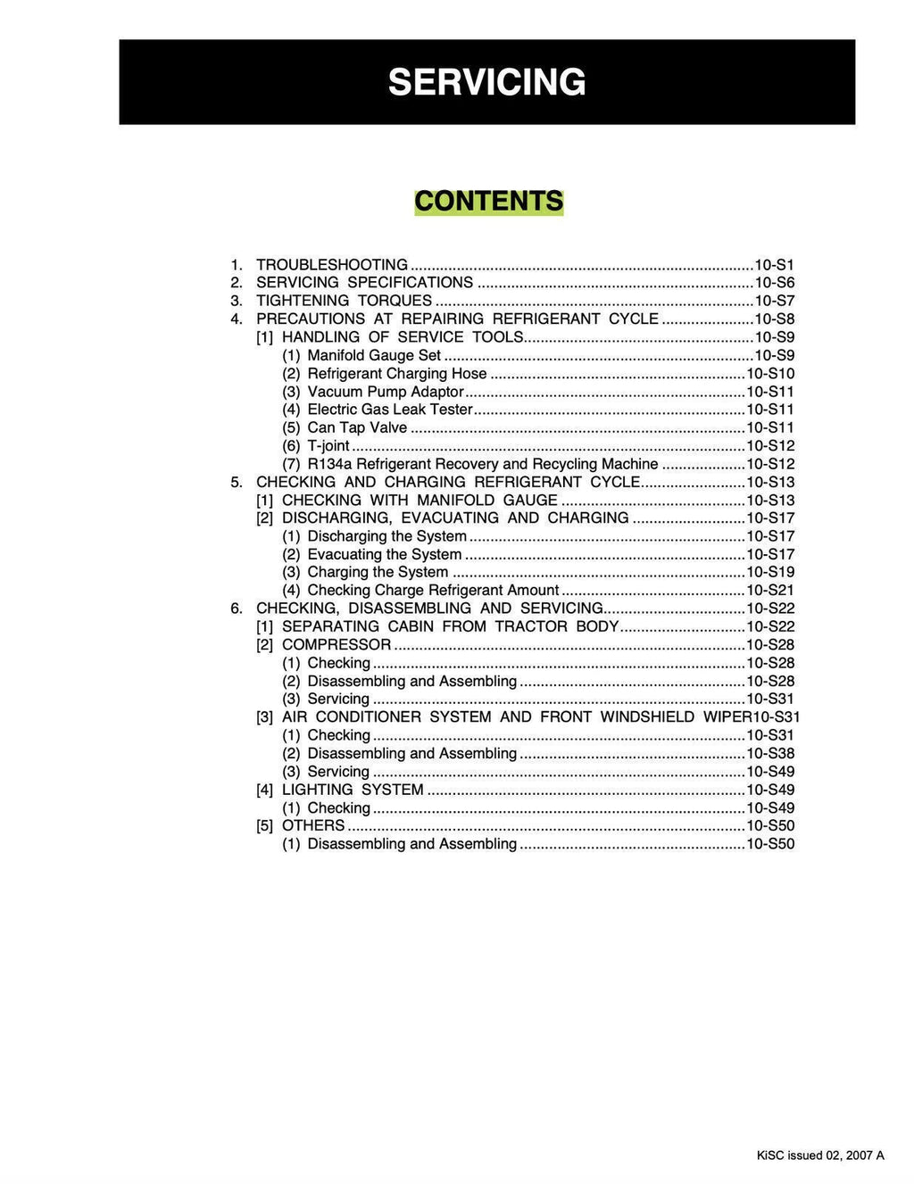 KUBOTA Workshop Manual L3130, L3430, L3830, L4630, L5030 - STEEL WIRE BOUND