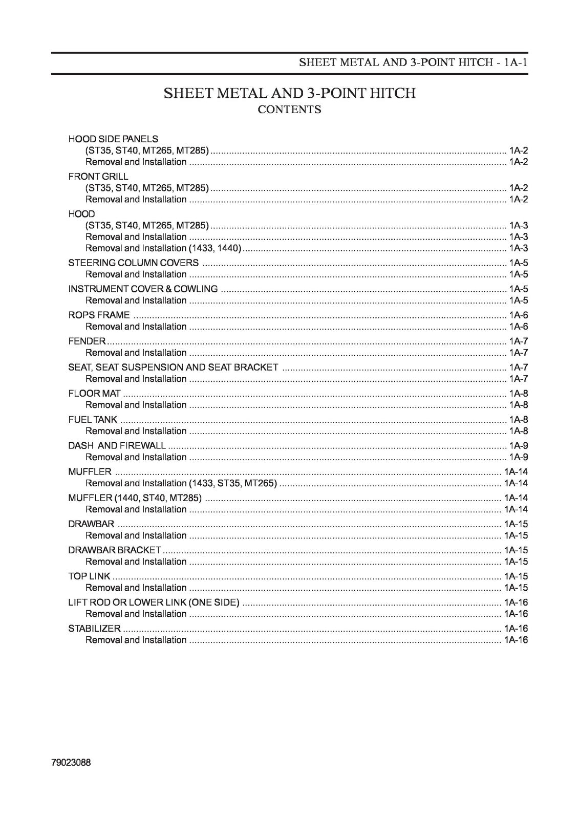 MASSEY FERGUSON 1433V 1440V Workshop Service Manual - WIRE BOUND - TOUGH COVERS