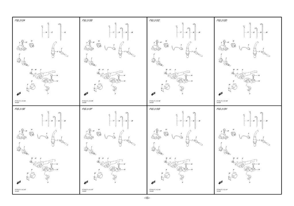 SUZUKI PARTS CATALOG DF100A DF115A DF140A 2014 MANUAL - WIRE BOUND - TUFF COVERS