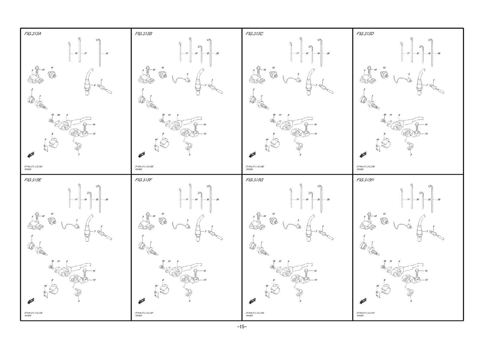 SUZUKI PARTS CATALOG DF100A DF115A DF140A 2014 MANUAL - WIRE BOUND - TUFF COVERS