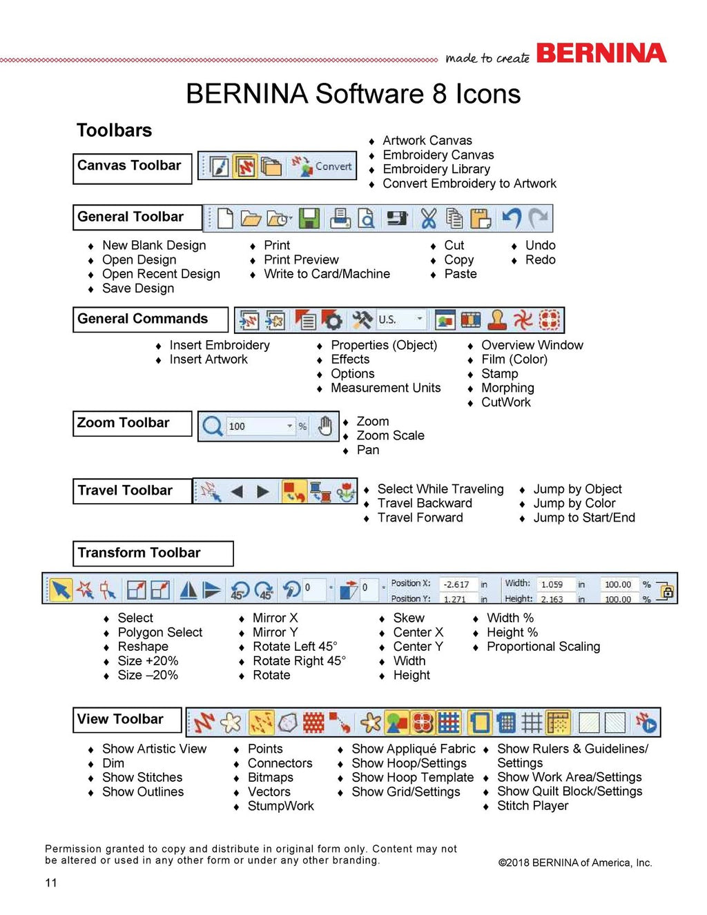 BERNINA Embroidery Software 8.2 WORKBOOK 1 BASIC FEATURES - WIRE BOUND