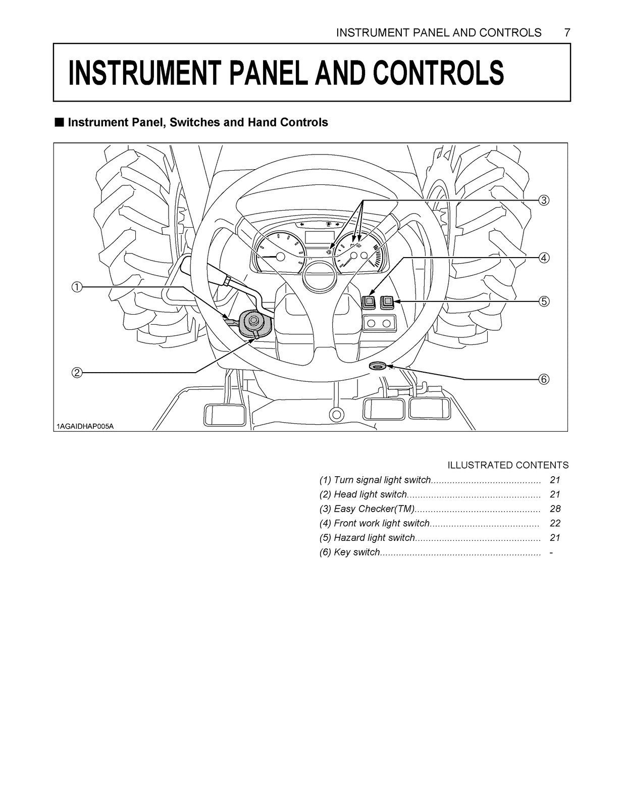 KUBOTA M5040 M6040 M7040 ROPS TRACTOR OPERATORS MANUAL - WIRE BOUND - COVERS