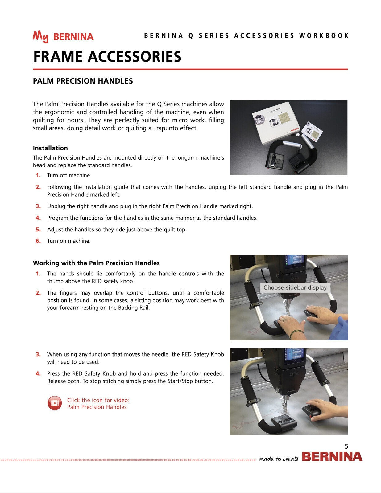 BERNINA Quilting Q Series Accessory Mastery Workbook - WIRE BOUND - TOUGH COVERS