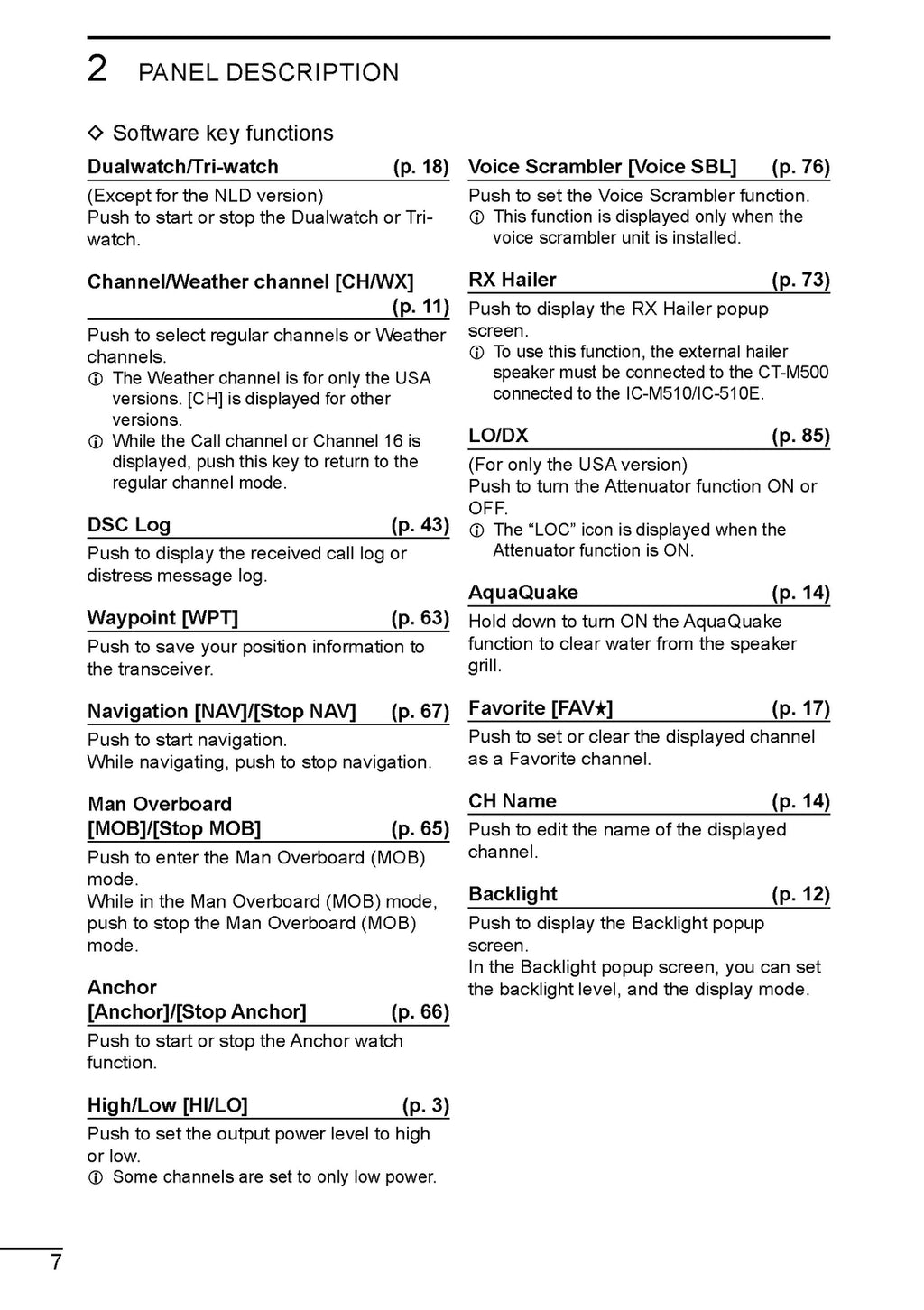 ICOM IC-M510 IC-M510E MARINE TRANSCEIVER INSTRUCTION MANAL - WIRE BOUND - COVERS