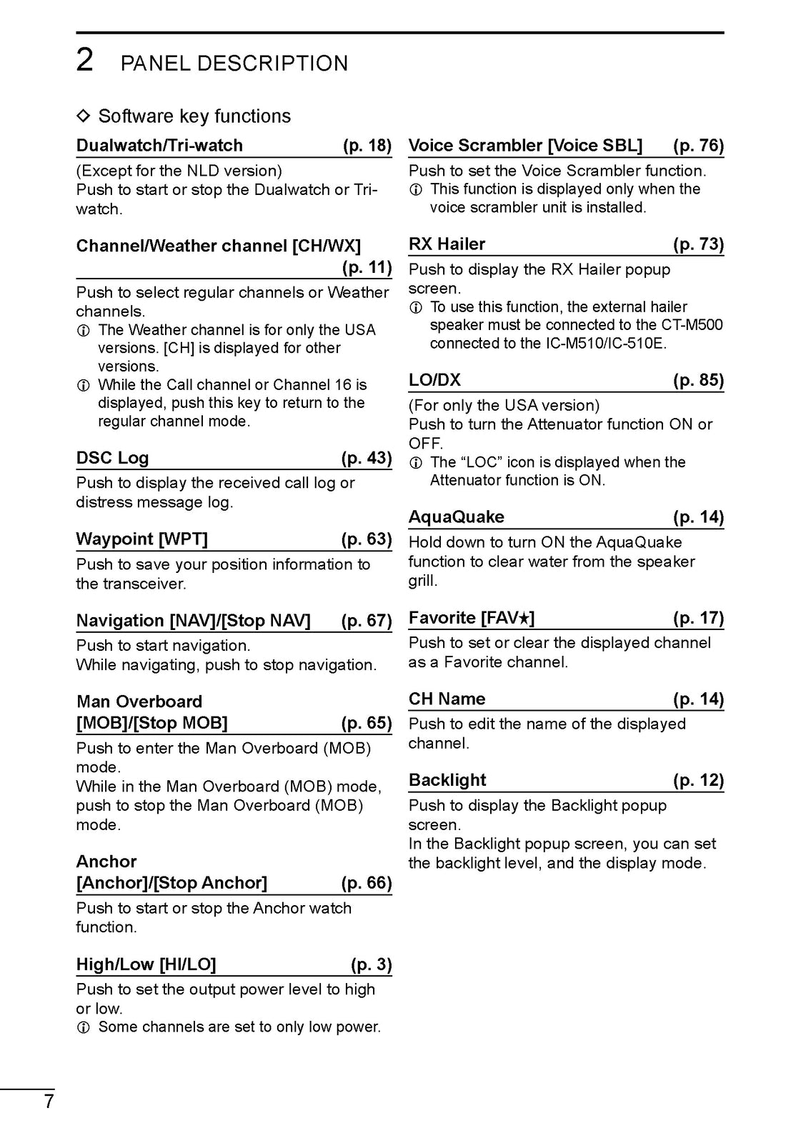 ICOM IC-M510 IC-M510E MARINE TRANSCEIVER INSTRUCTION MANAL - WIRE BOUND - COVERS