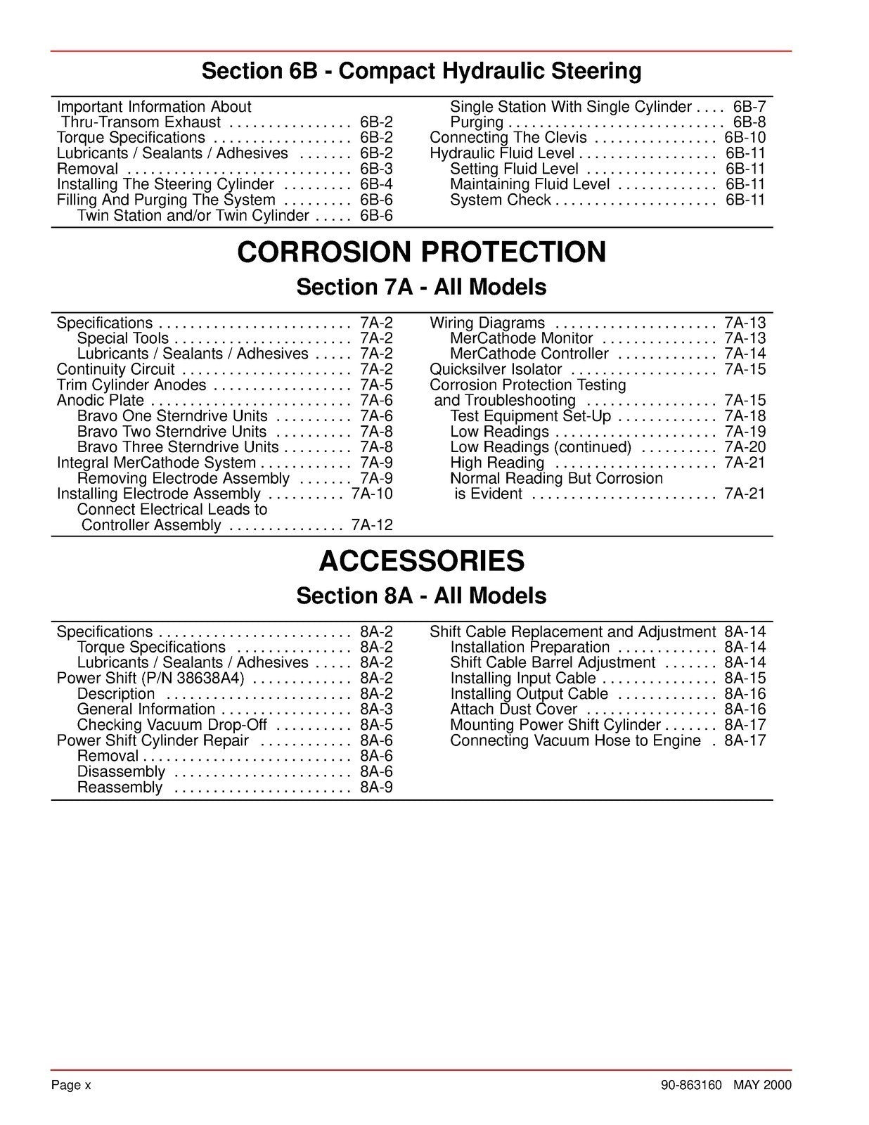 MERCURY MerCruiser Bravo Sterndrives No. 28 Service Manual - WIRE BOUND - COVERS