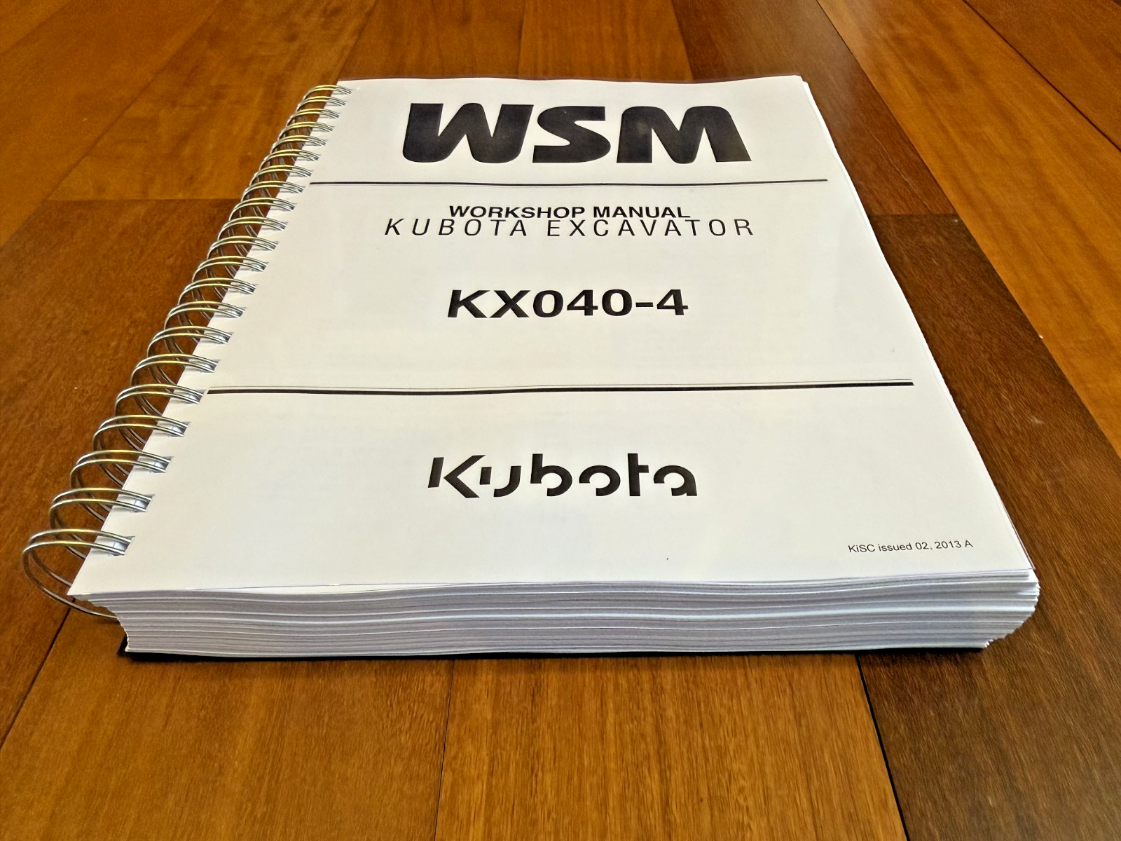 KUBOTA KX040-4 Excavator Workshop Manual 2013 - BOUND - COVERS - XL FOLDOUTS