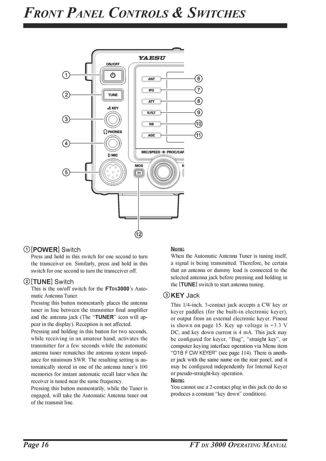 YAESU FT DX 3000 Series Transceiver Operating Manual- STEEL WIRE BOUND - COVERS