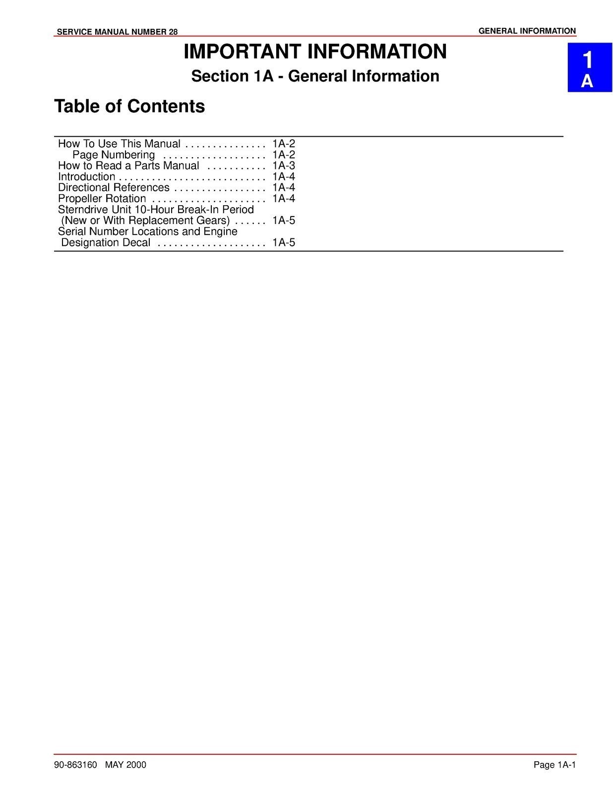 MERCURY MerCruiser Bravo Sterndrives No. 28 Service Manual - WIRE BOUND - COVERS